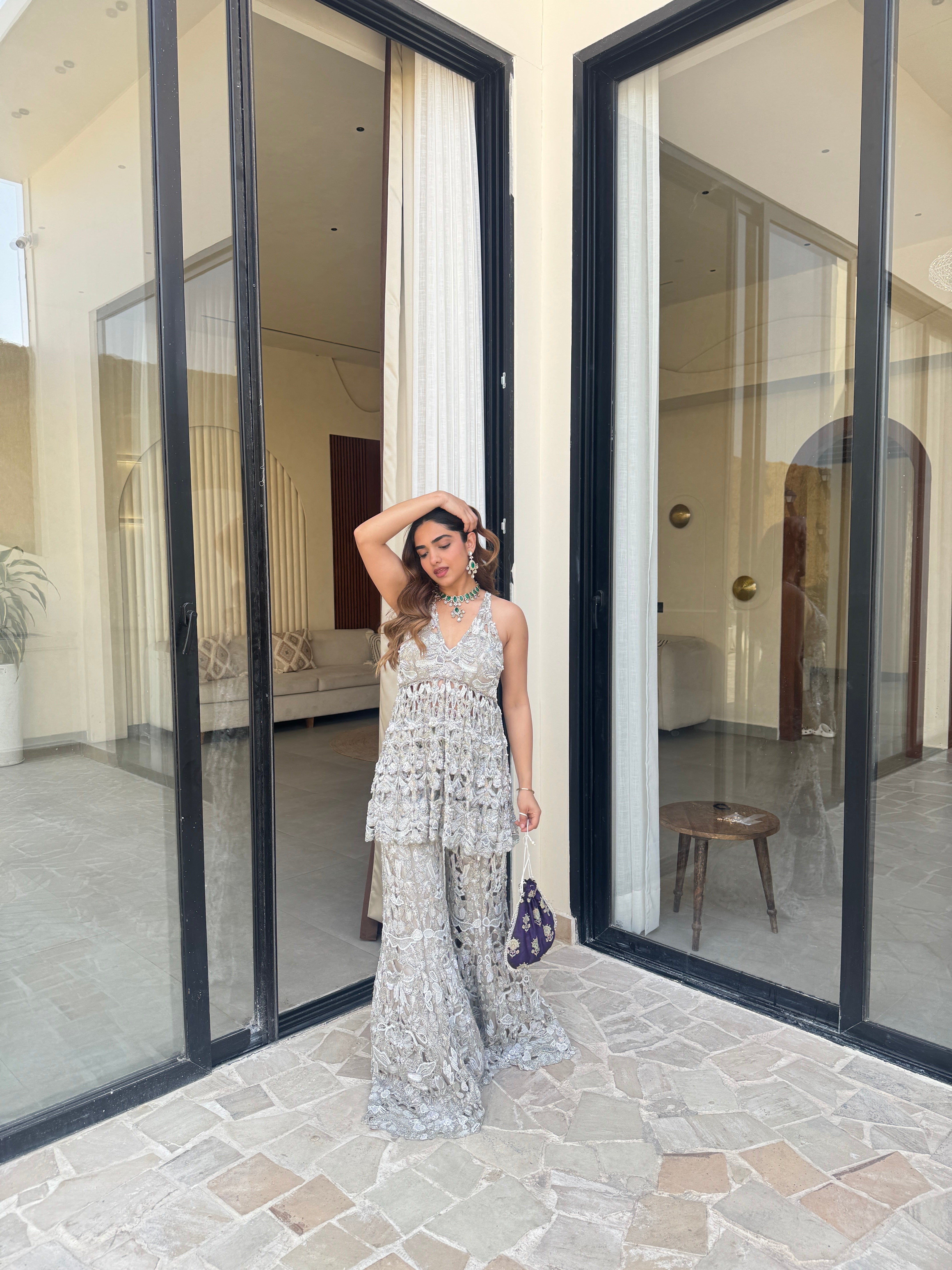 Urja Taneja in Moonlit Ivory sharara