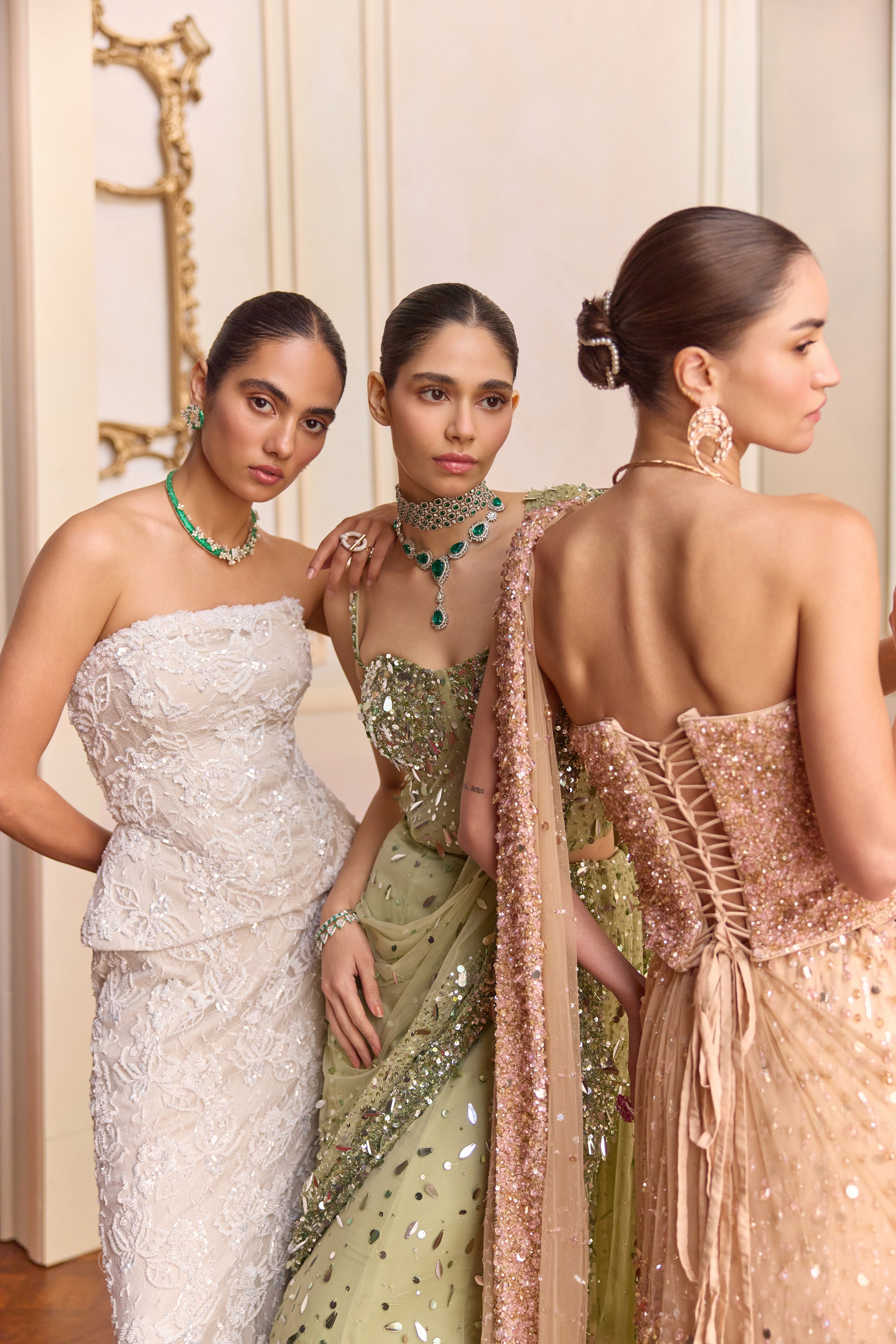 Peachfin- Shimmer lehenga saree