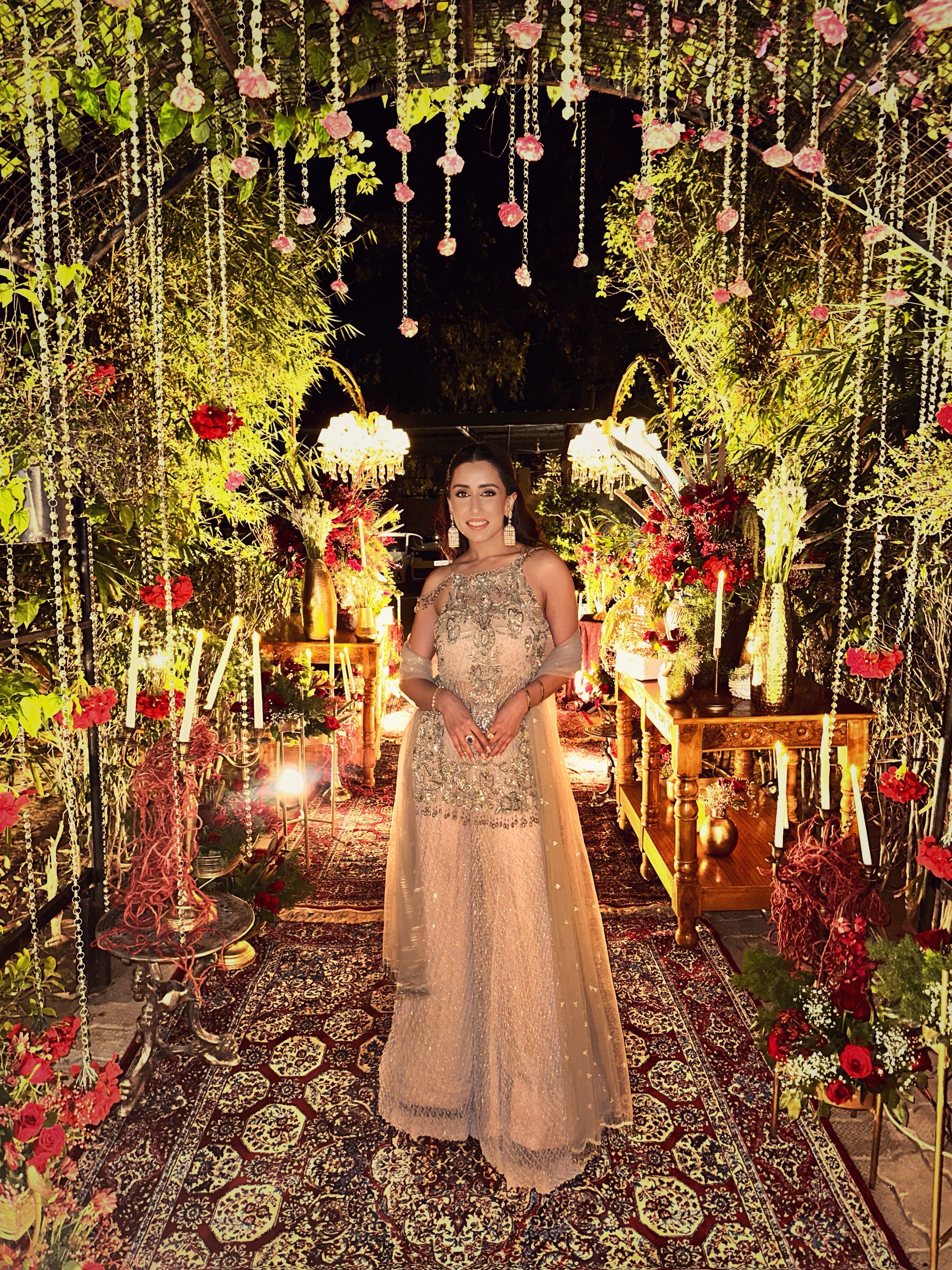 Upasna ghai in silver sharara set