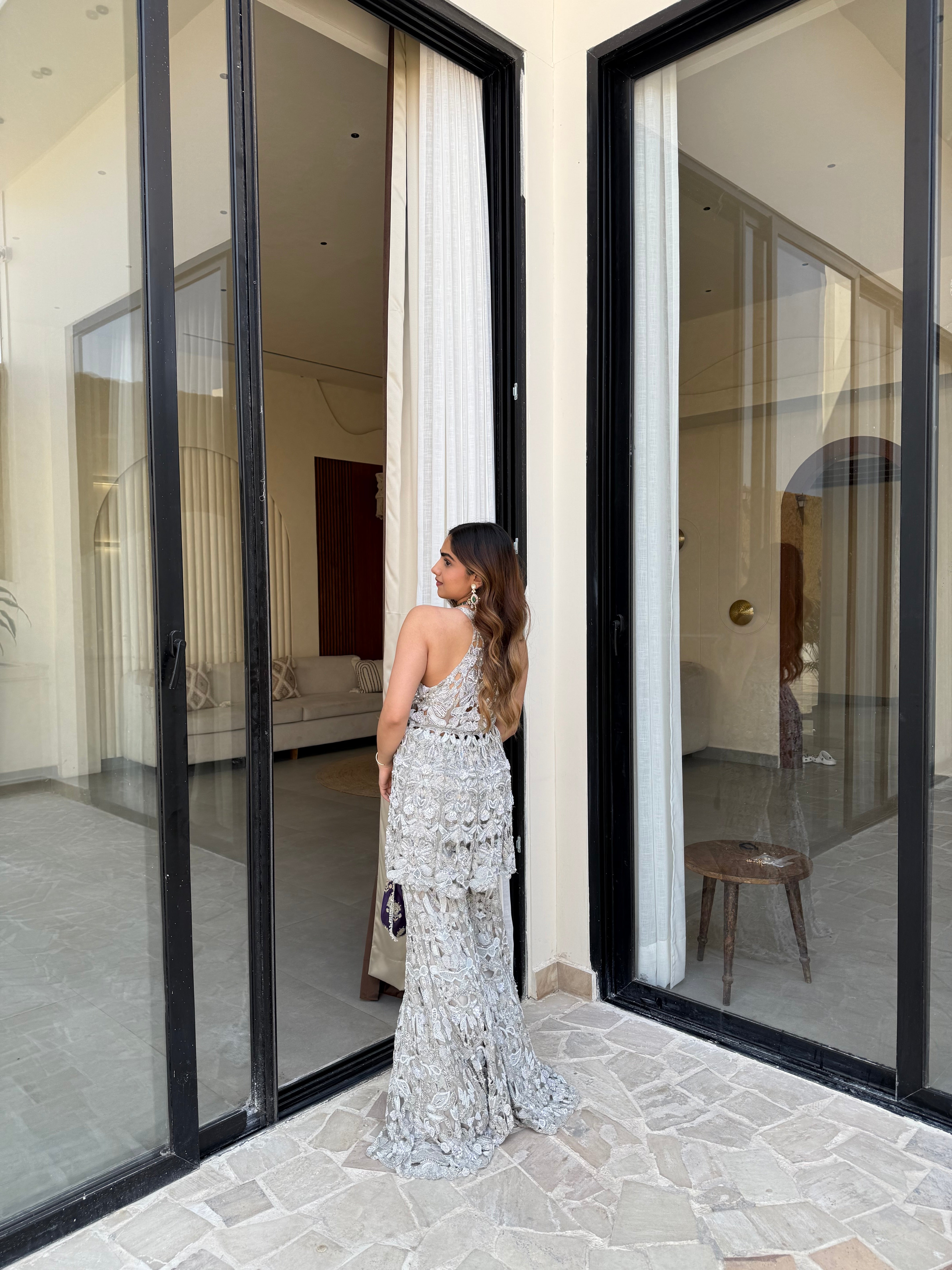 Urja Taneja in Moonlit Ivory sharara