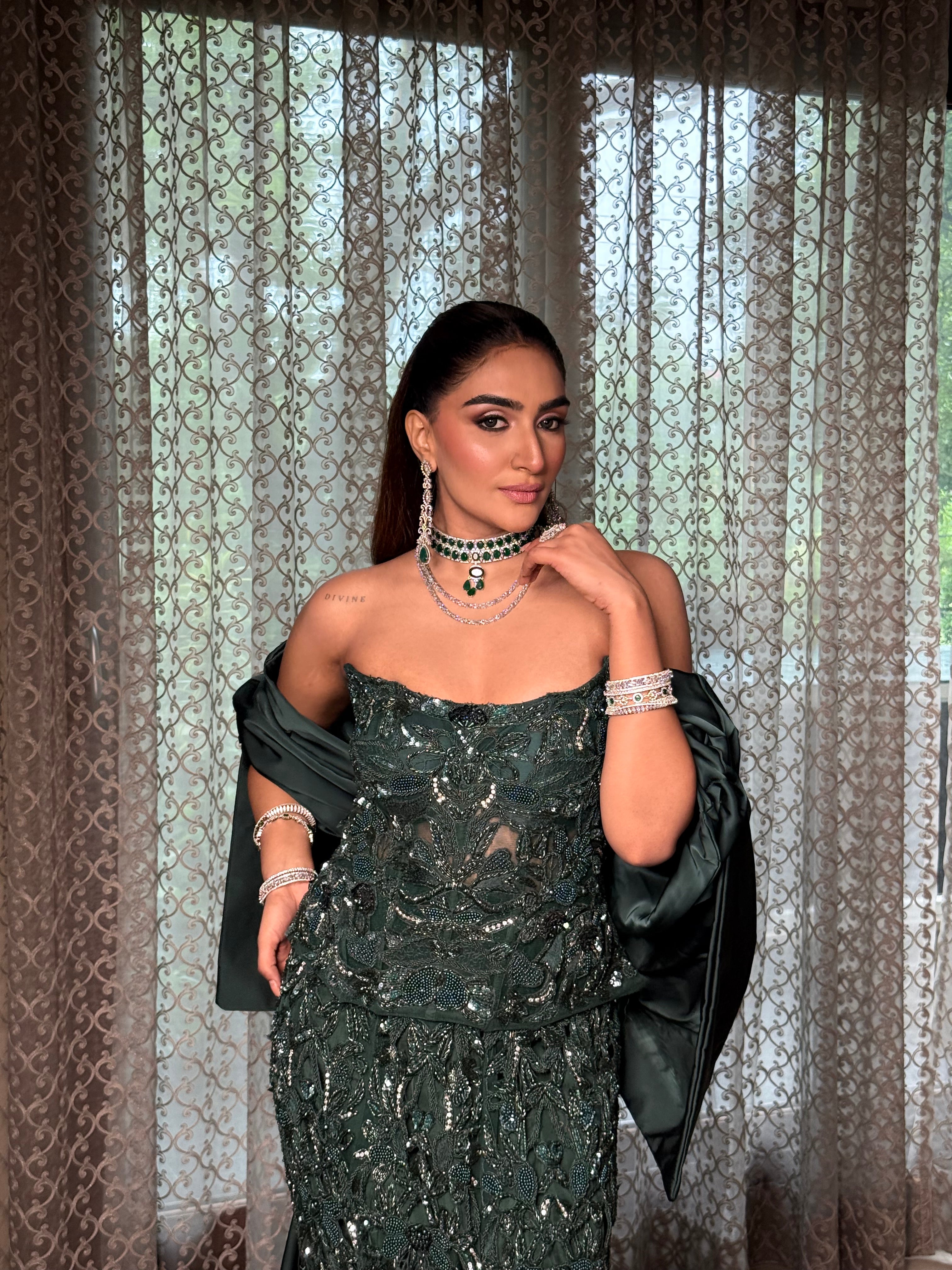 Greenleaf corset mermaid lehenga