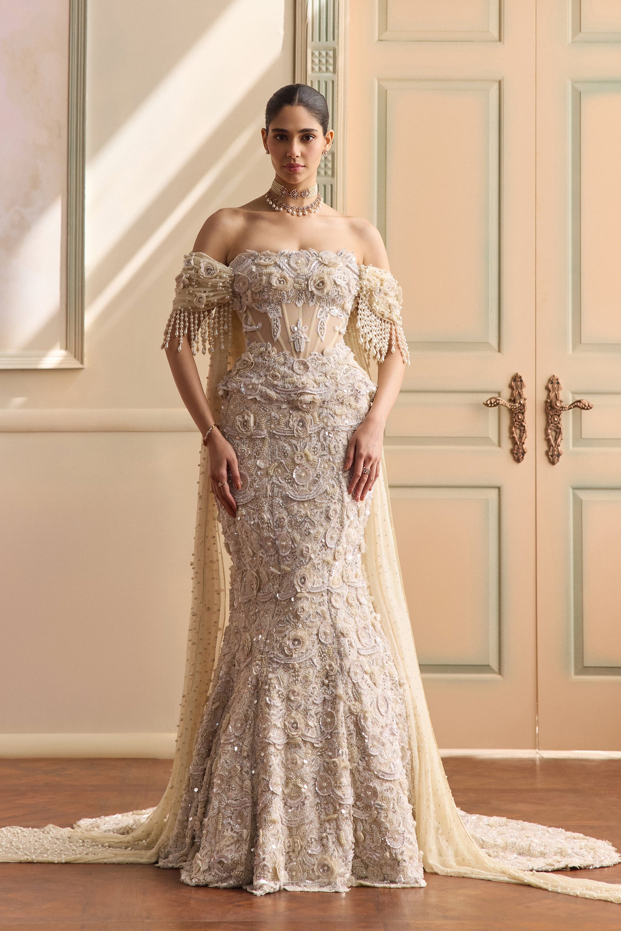 Gardenia- Ivory Mermaid lehenga