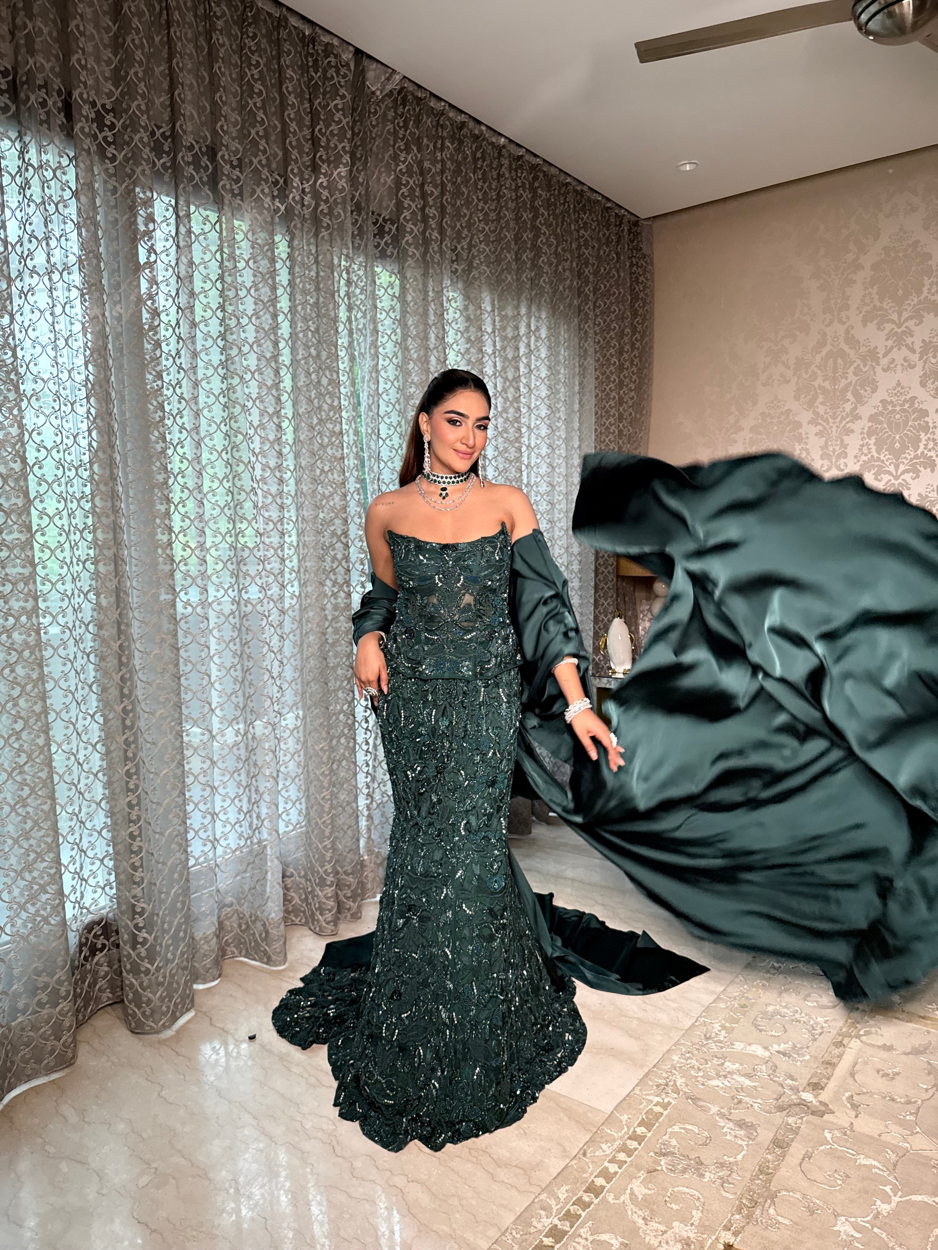 Greenleaf corset mermaid lehenga