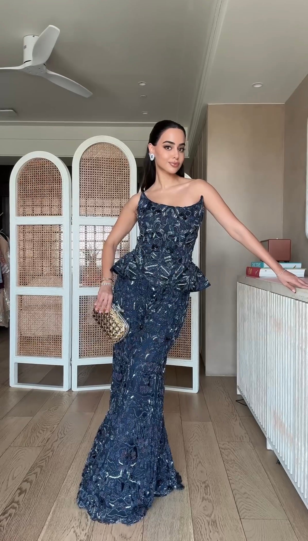 MIDNIGHT CORSET & SHARARA SET