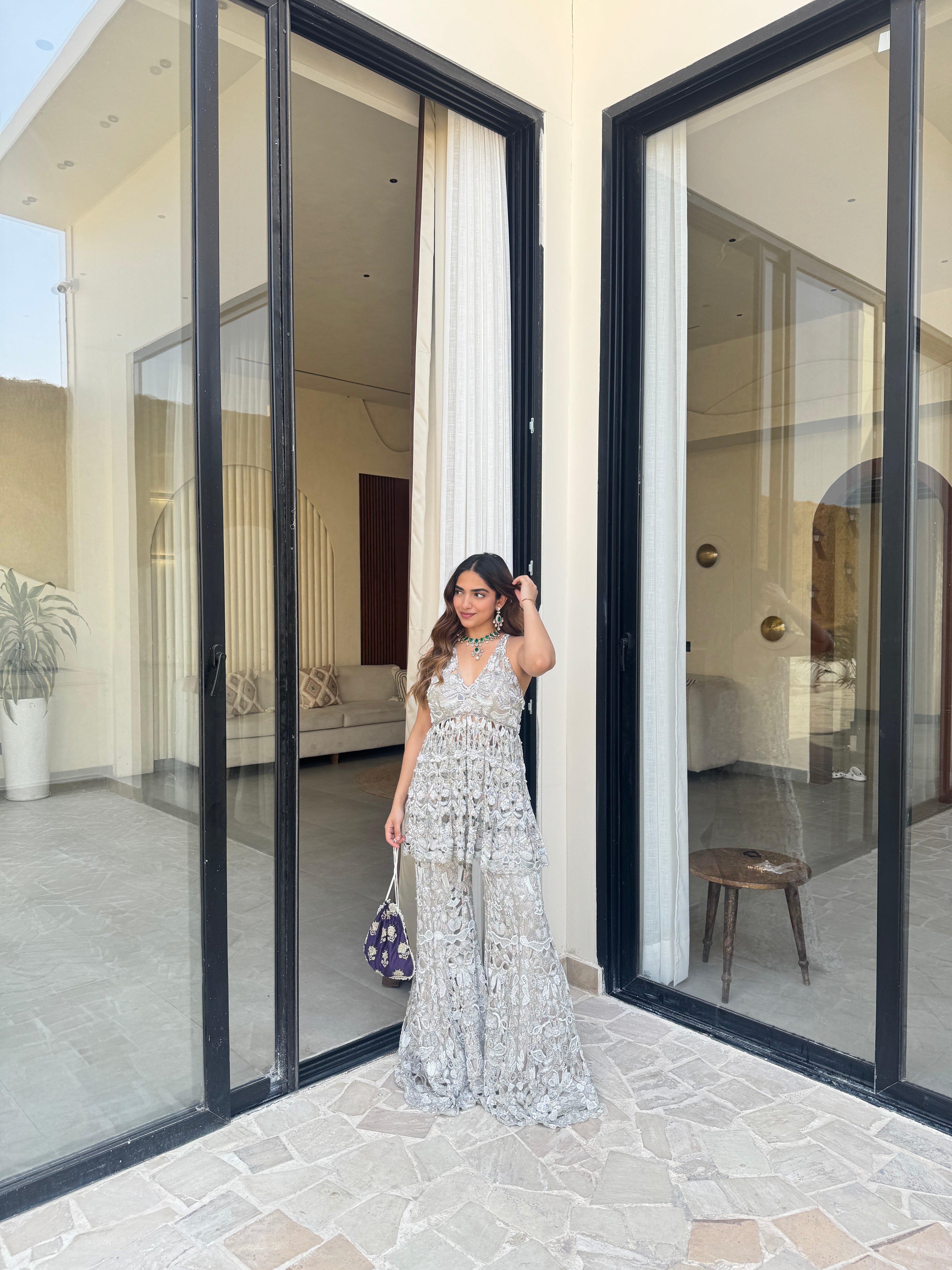 Urja Taneja in Moonlit Ivory sharara