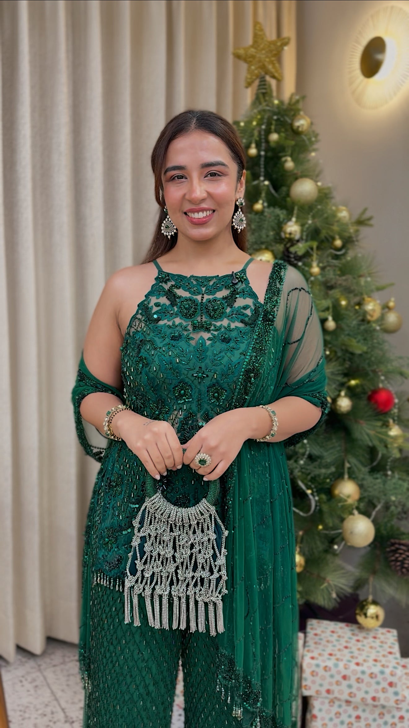 Maggi in Green sharara set