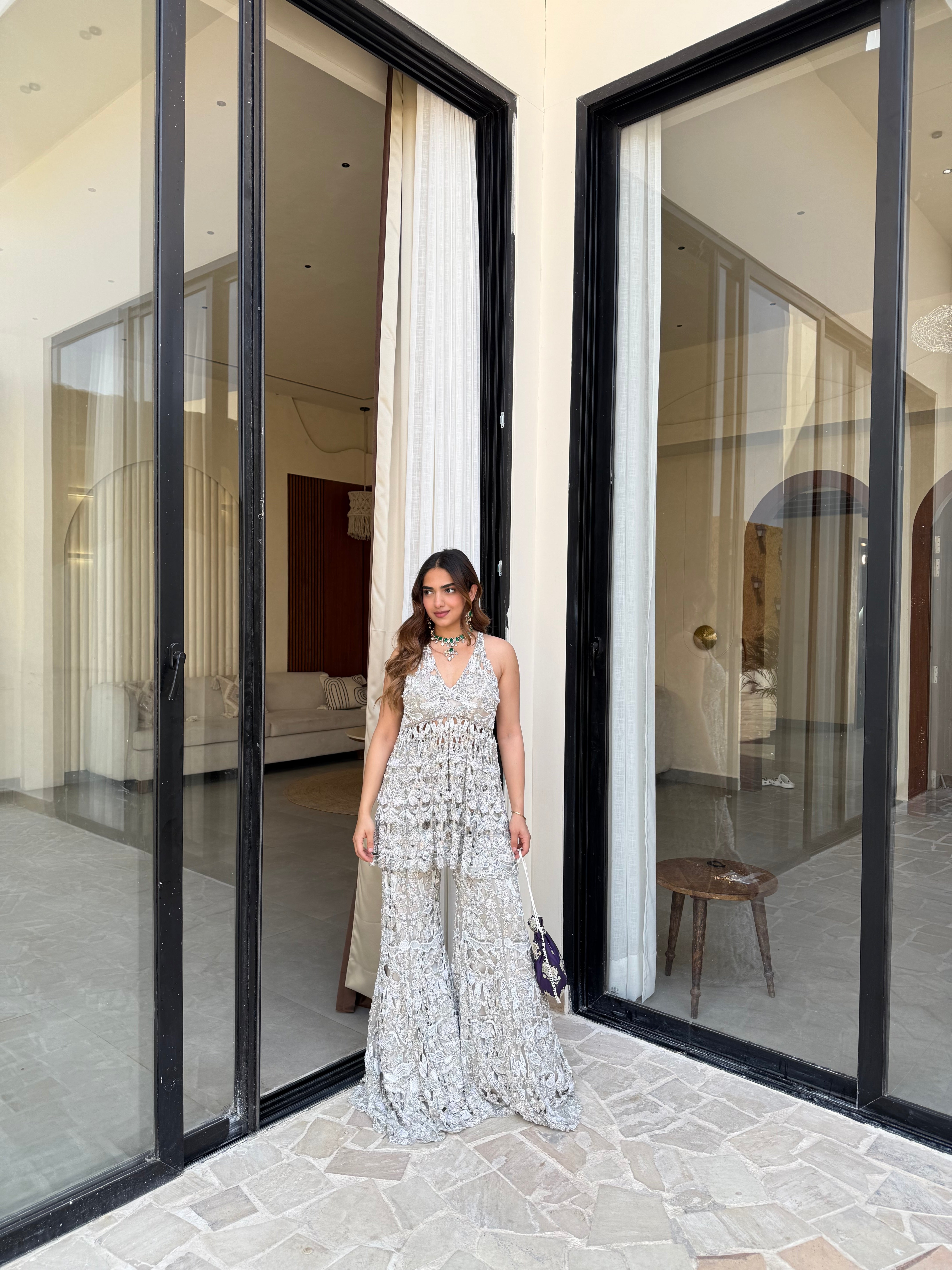 Urja Taneja in Moonlit Ivory sharara