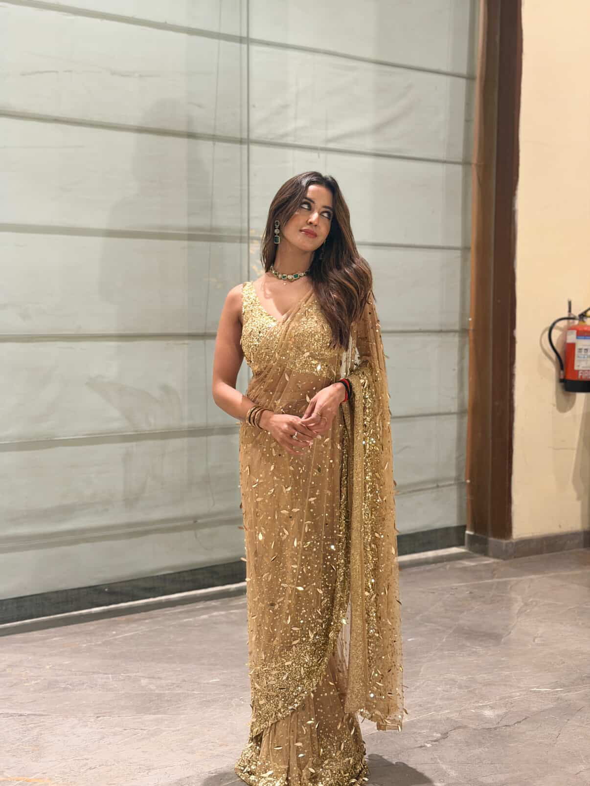 Isha Ghaii in Citrine saree