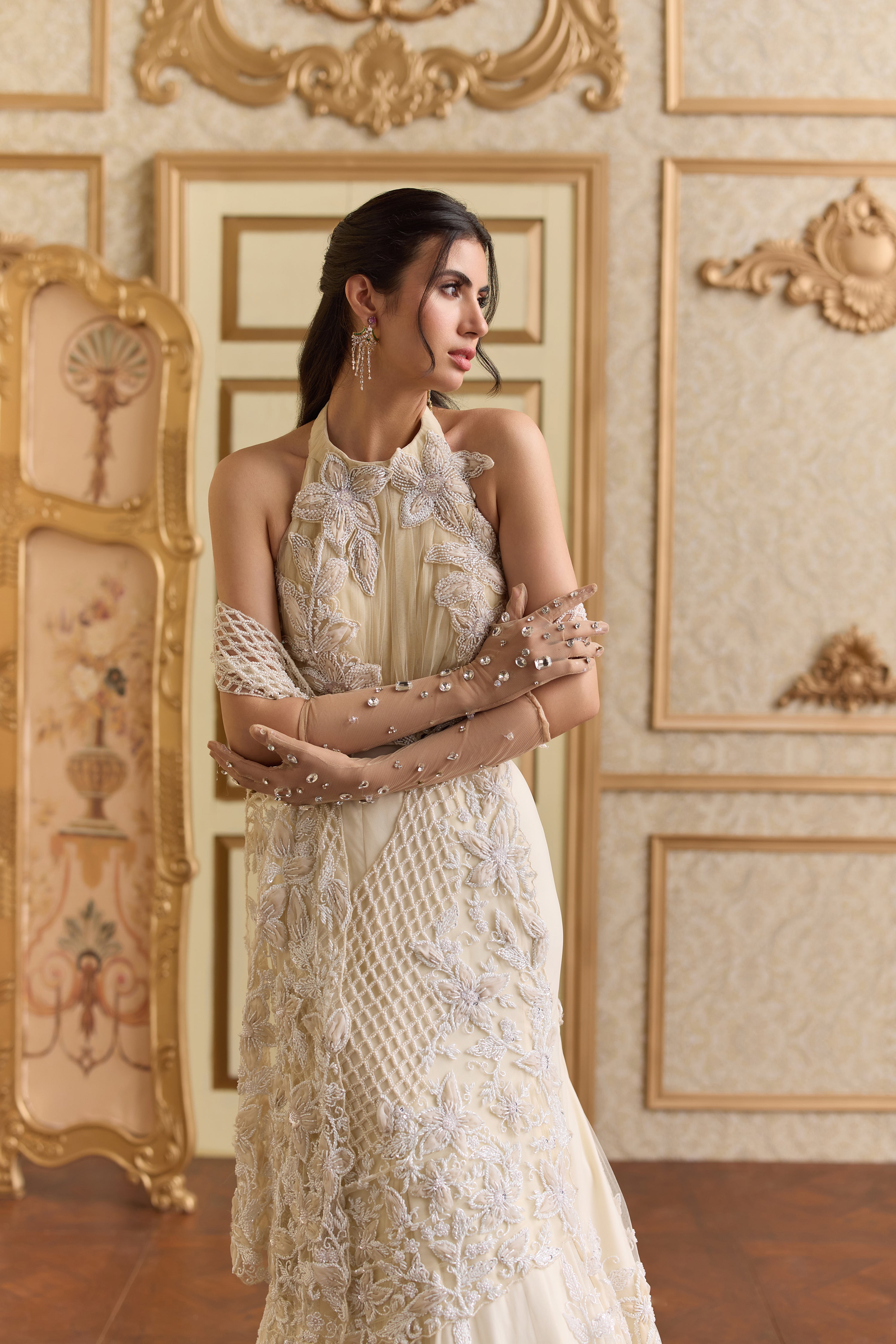 IVORY WHISPER LEHENGA SAREE