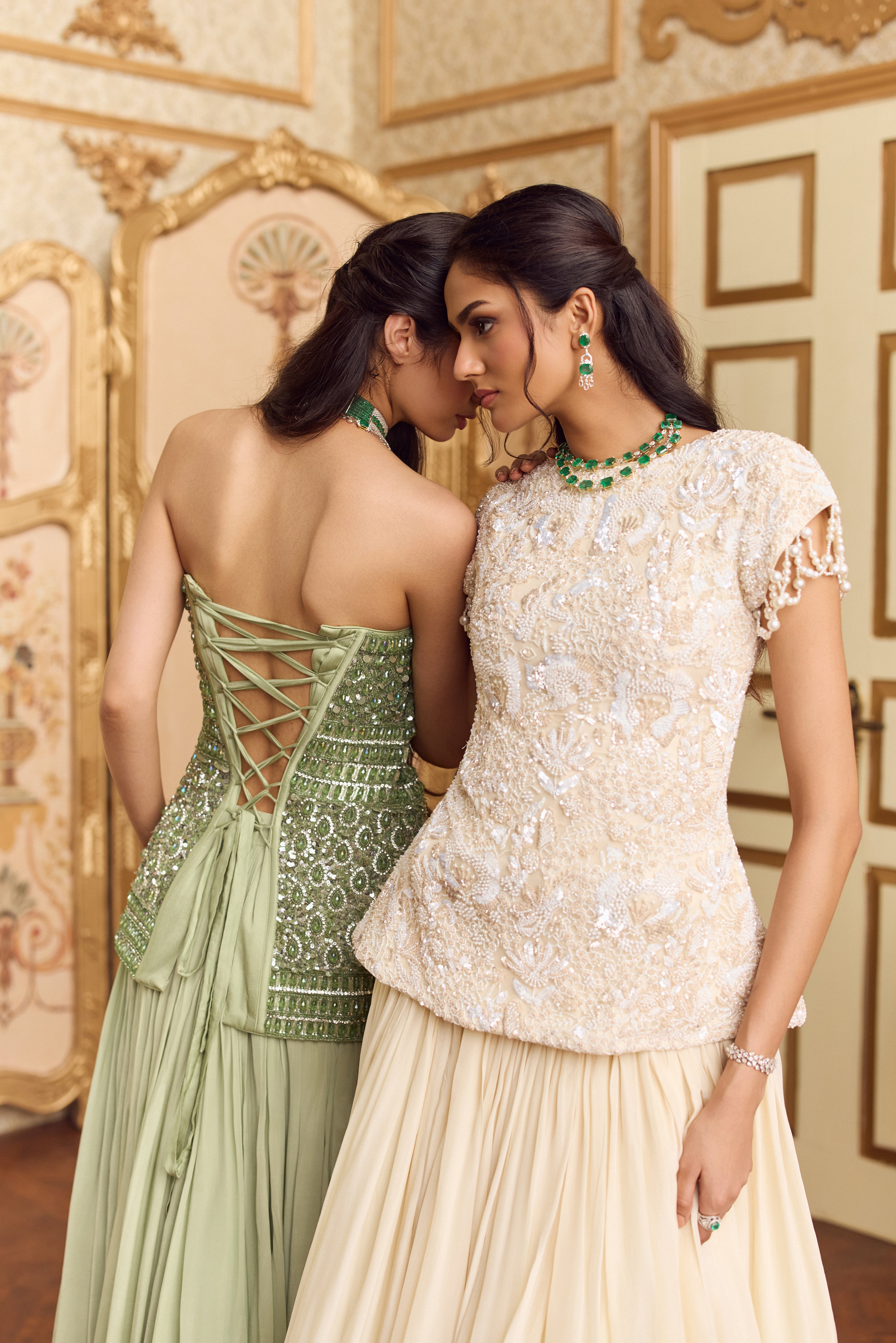 Celestial cream lehenga