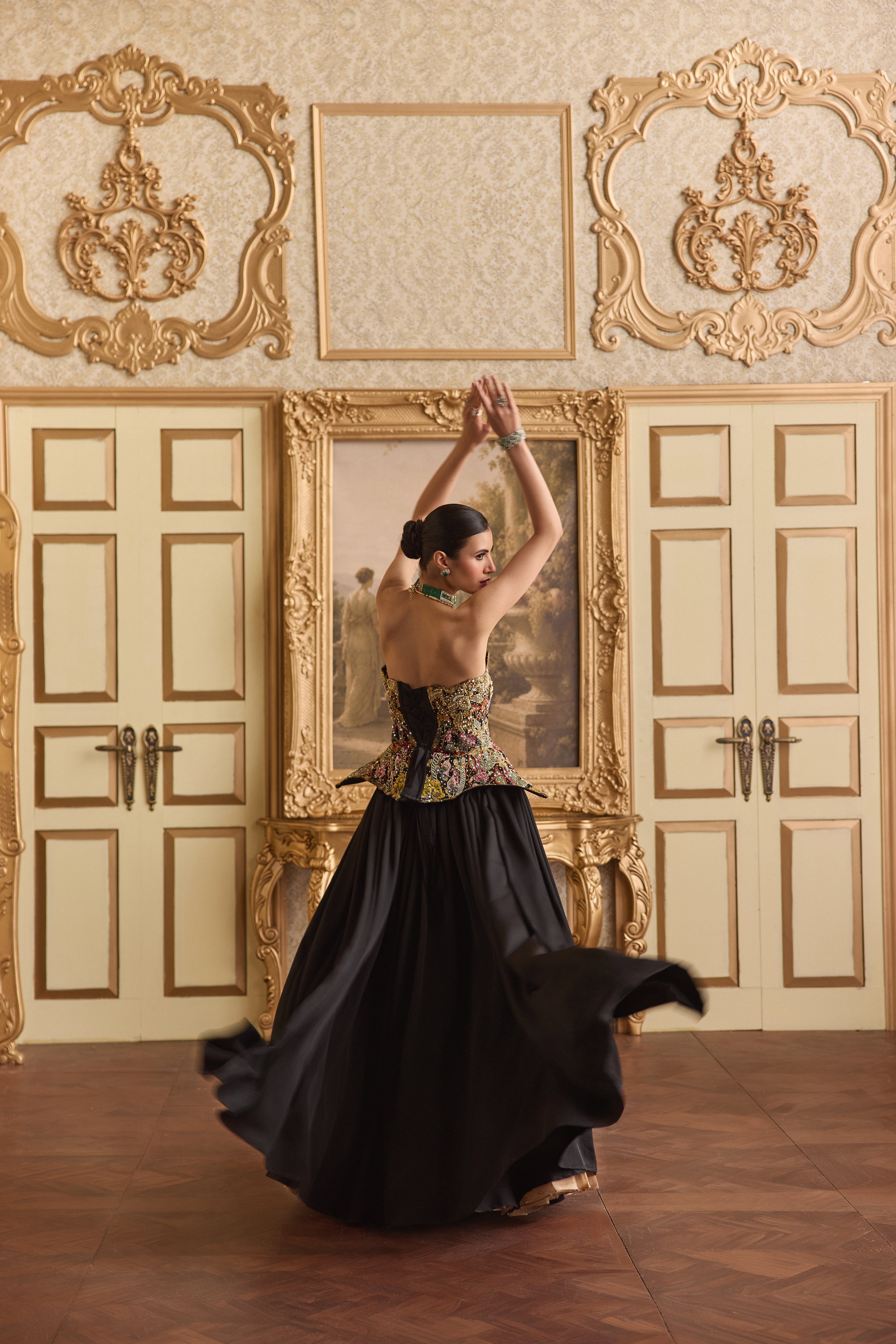 SECRET GARDEN CORSET AND LEHENGA