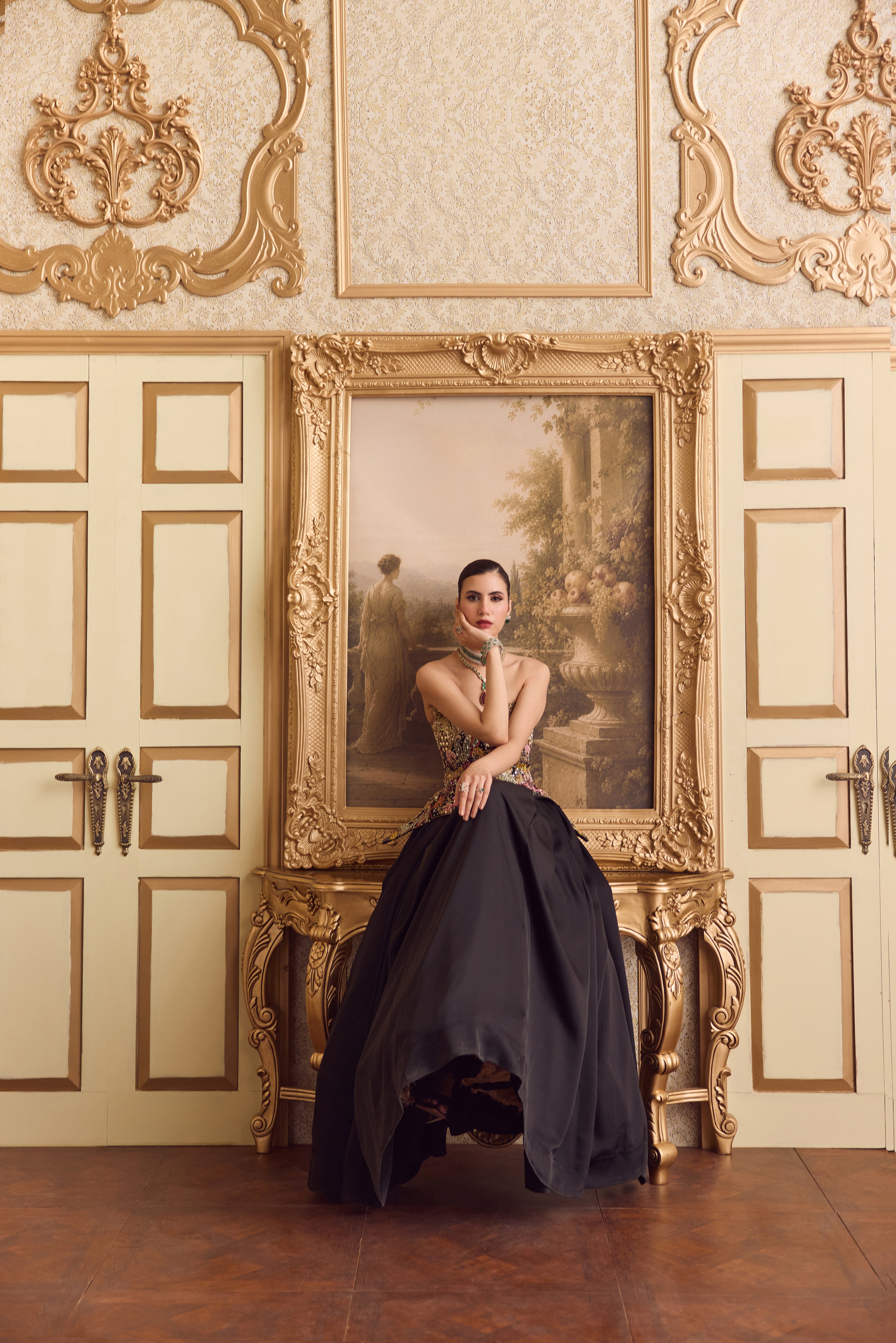 SECRET GARDEN CORSET AND LEHENGA