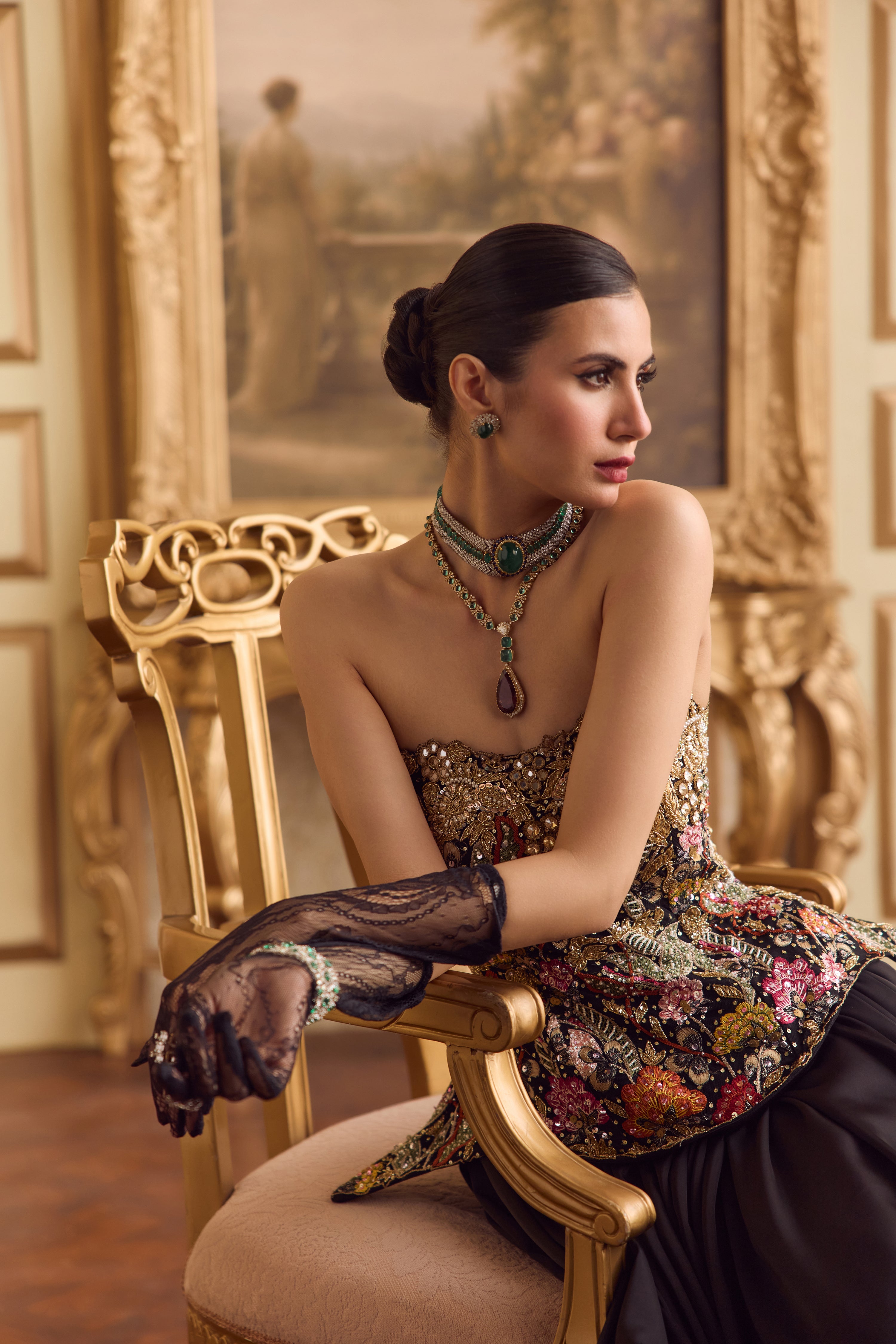 SECRET GARDEN CORSET AND LEHENGA