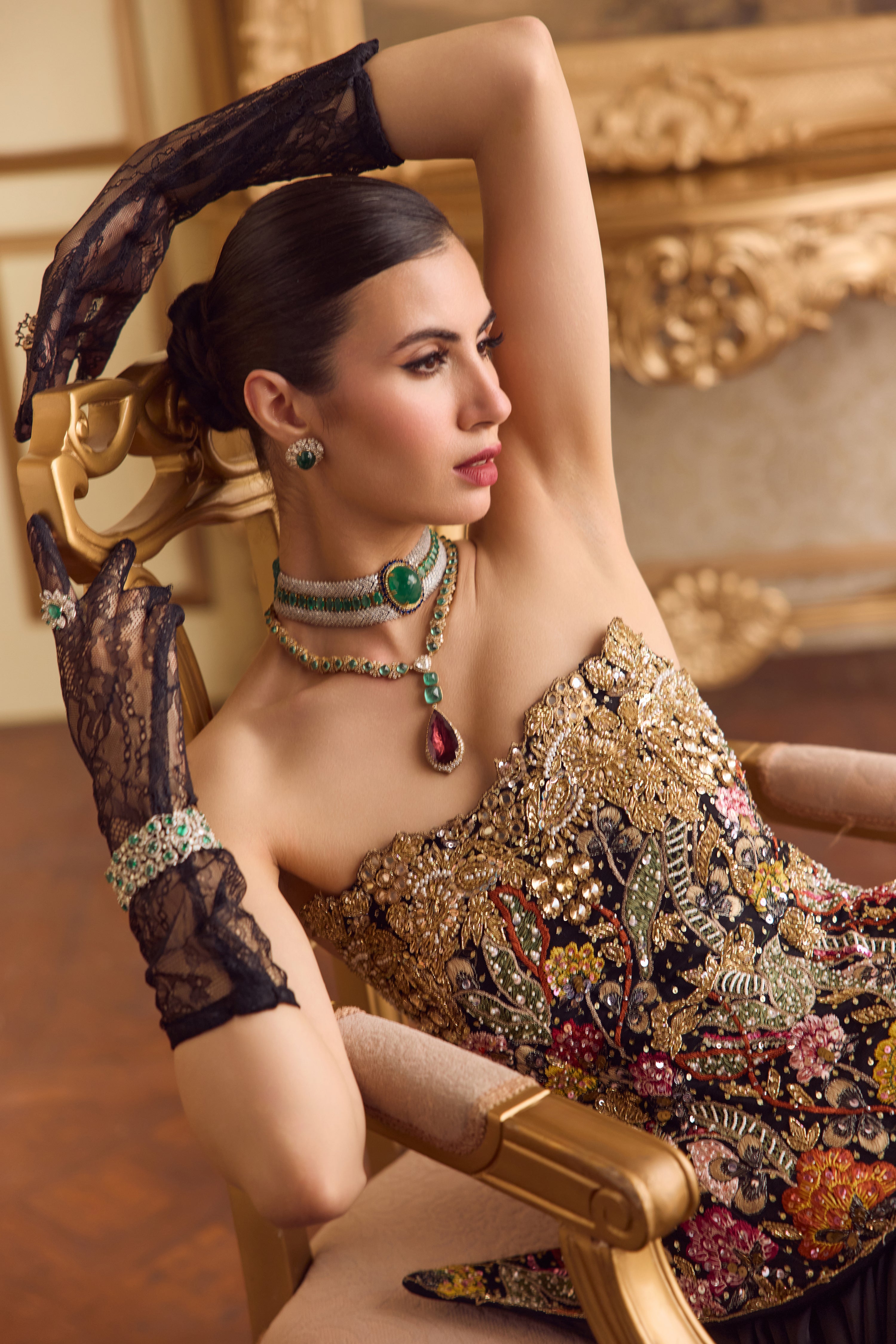 SECRET GARDEN CORSET AND LEHENGA