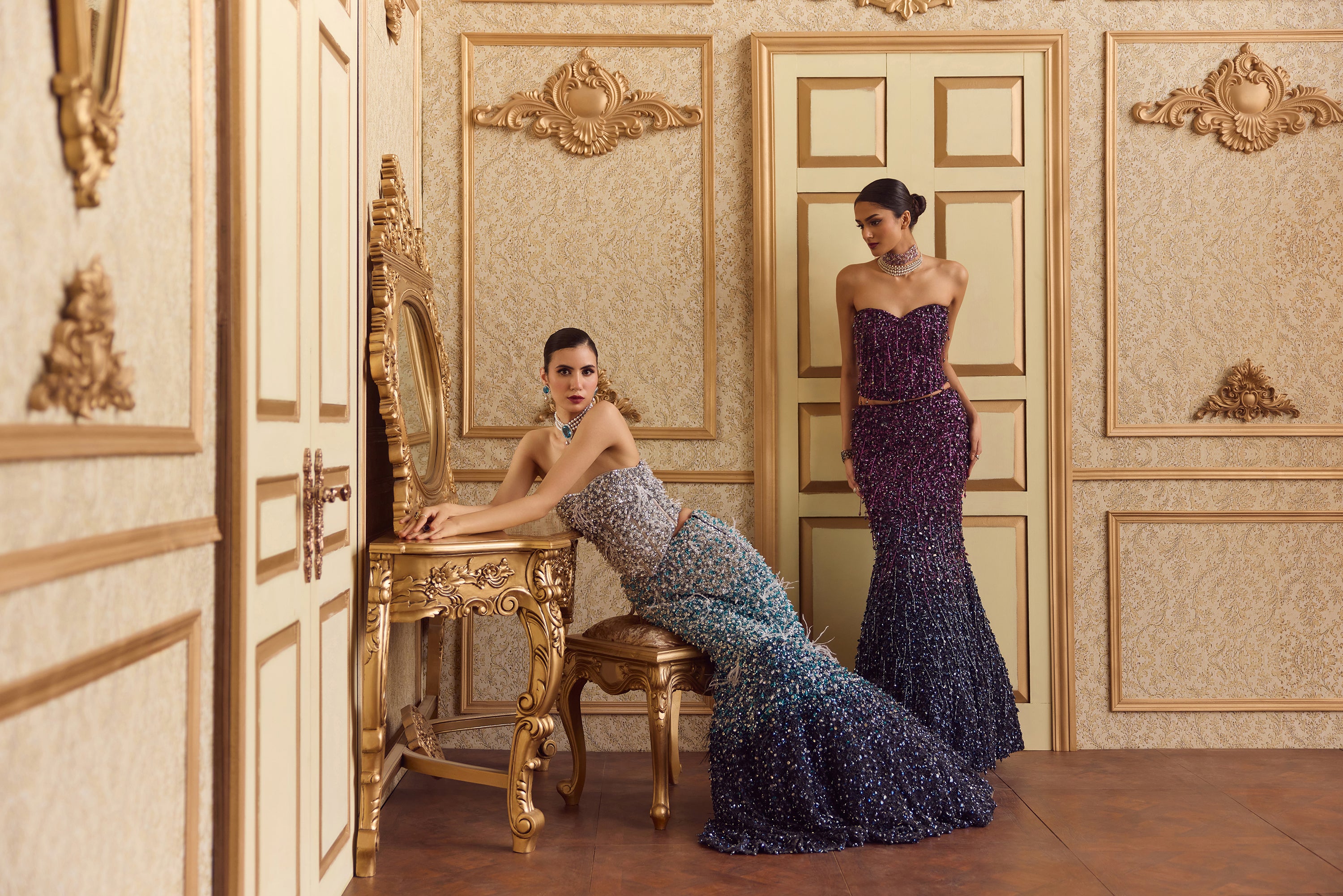 OCEAN CASCADE MERMAID LEHENGA