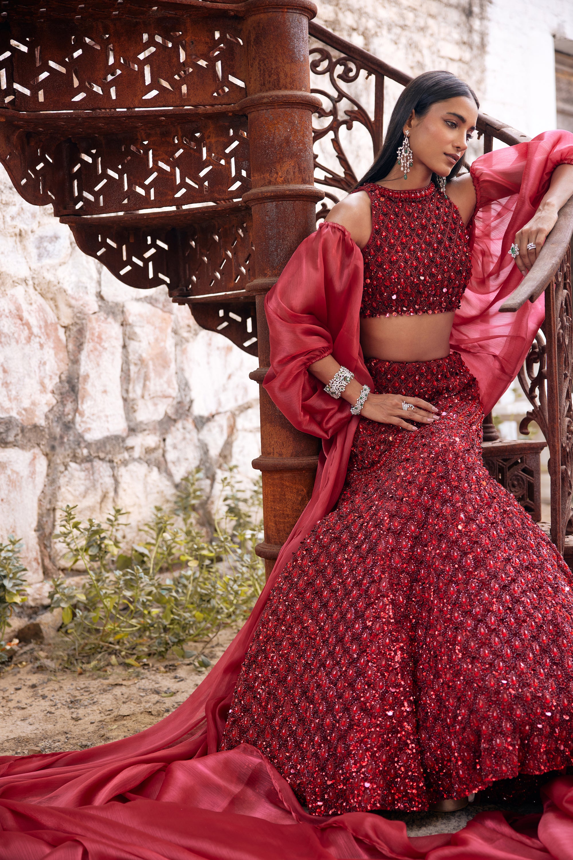 mermaid lehenga dress Fit like a dream This pink mermaid lehenga is your dream reception or sangeet outfit come true!, Shop from www.mokshaaworld.com (link in bio) , Visit us at Mokshaa