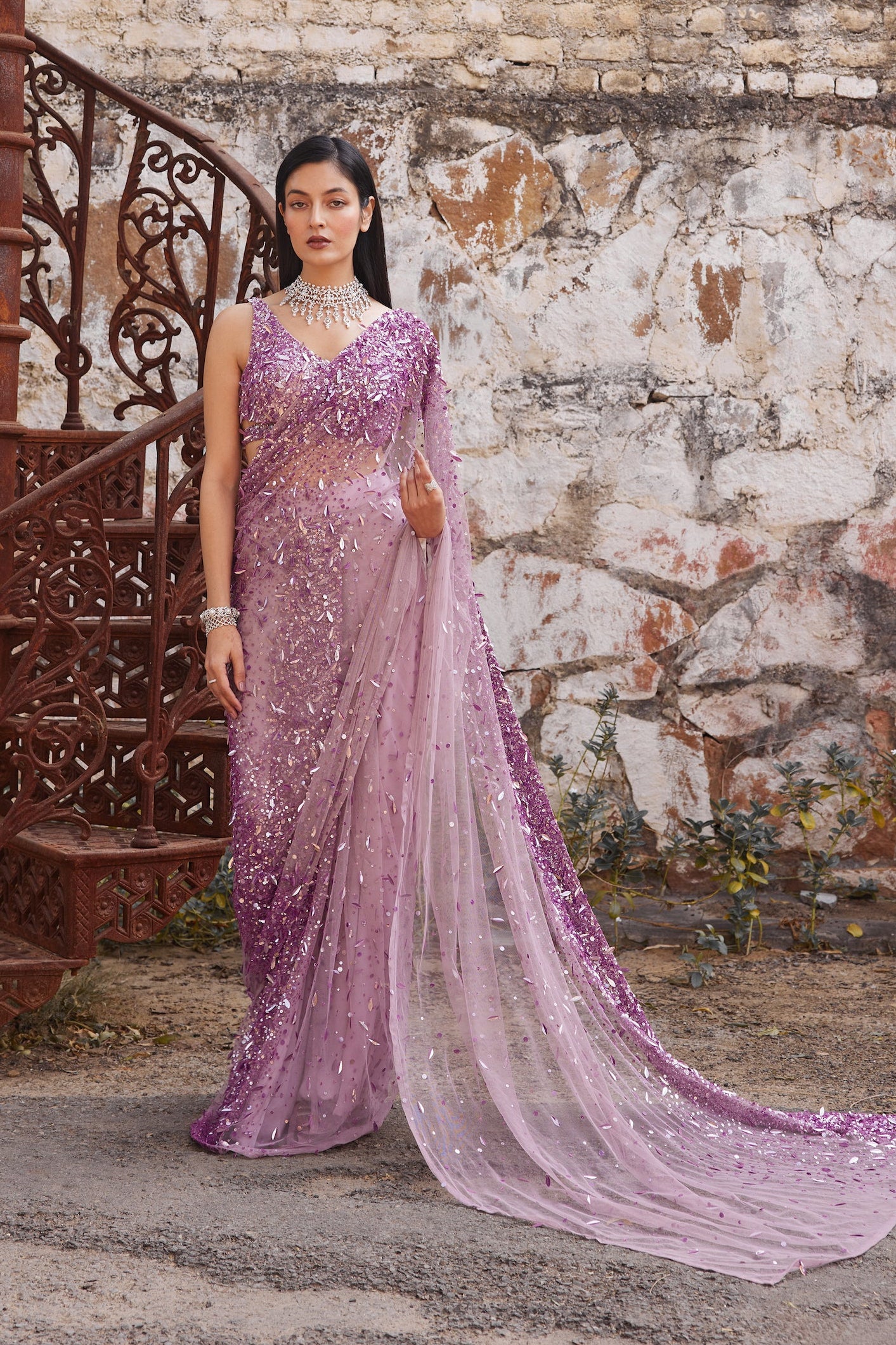 Orchid saree