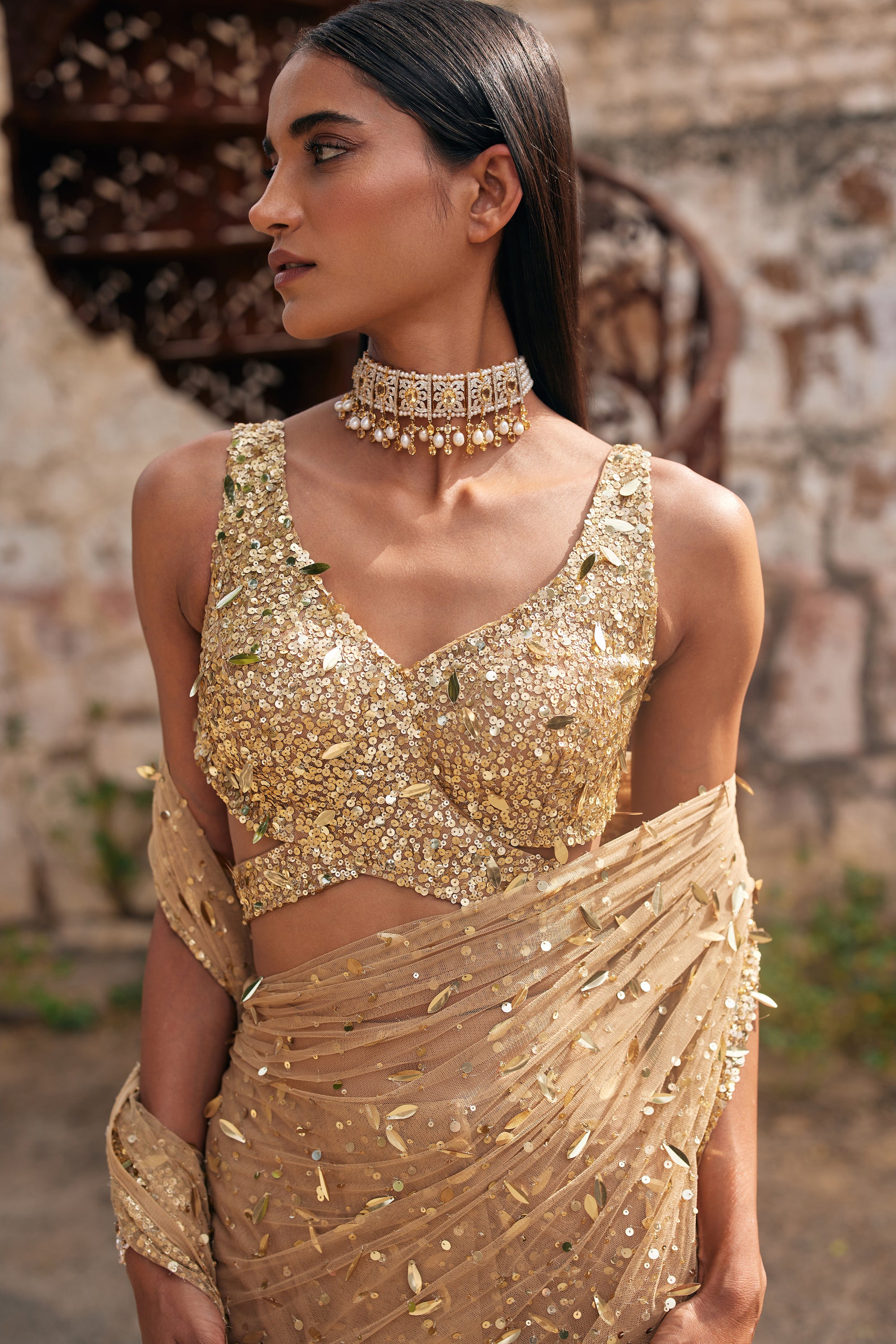 Citrine Saree