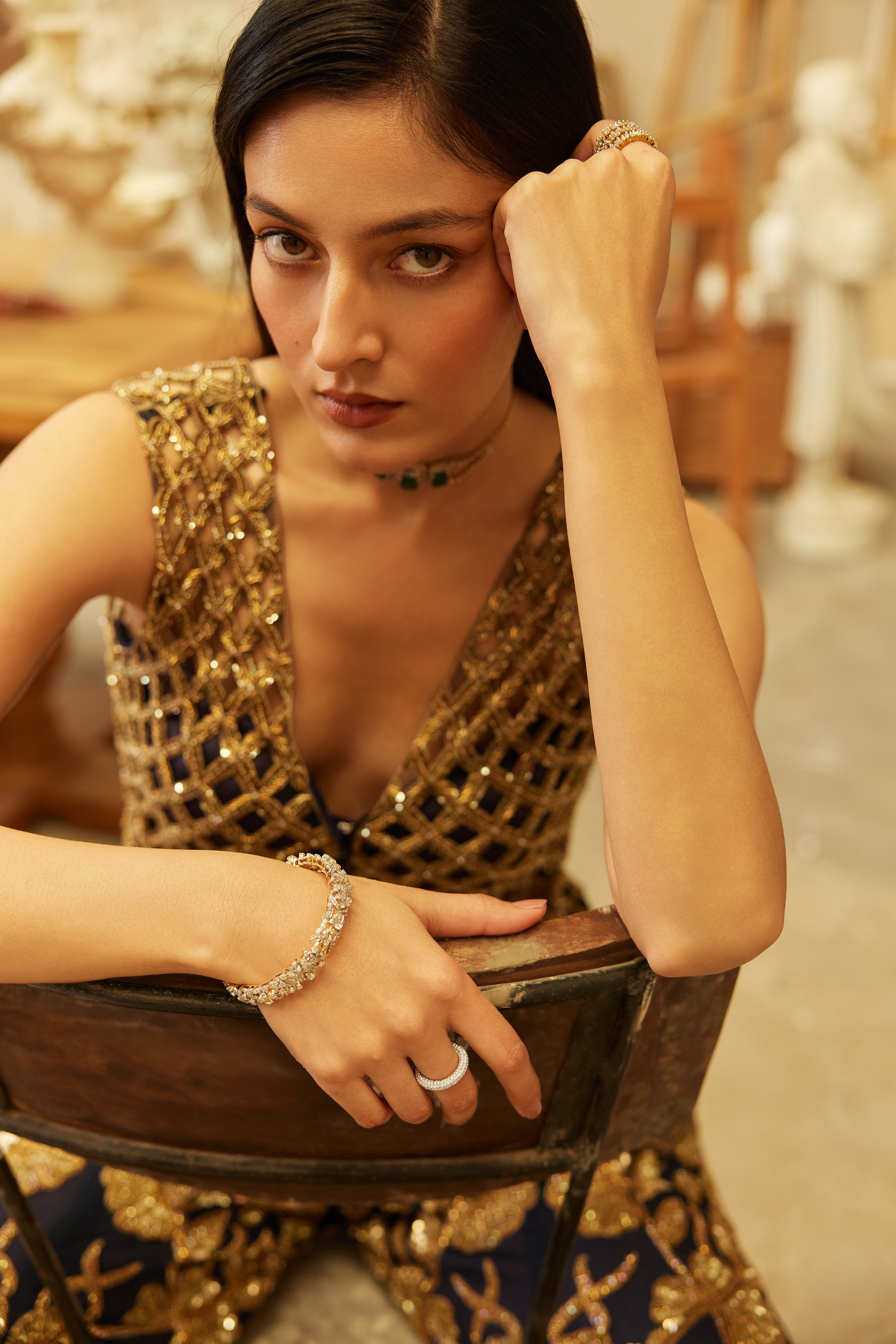 Royal Indigo sharara