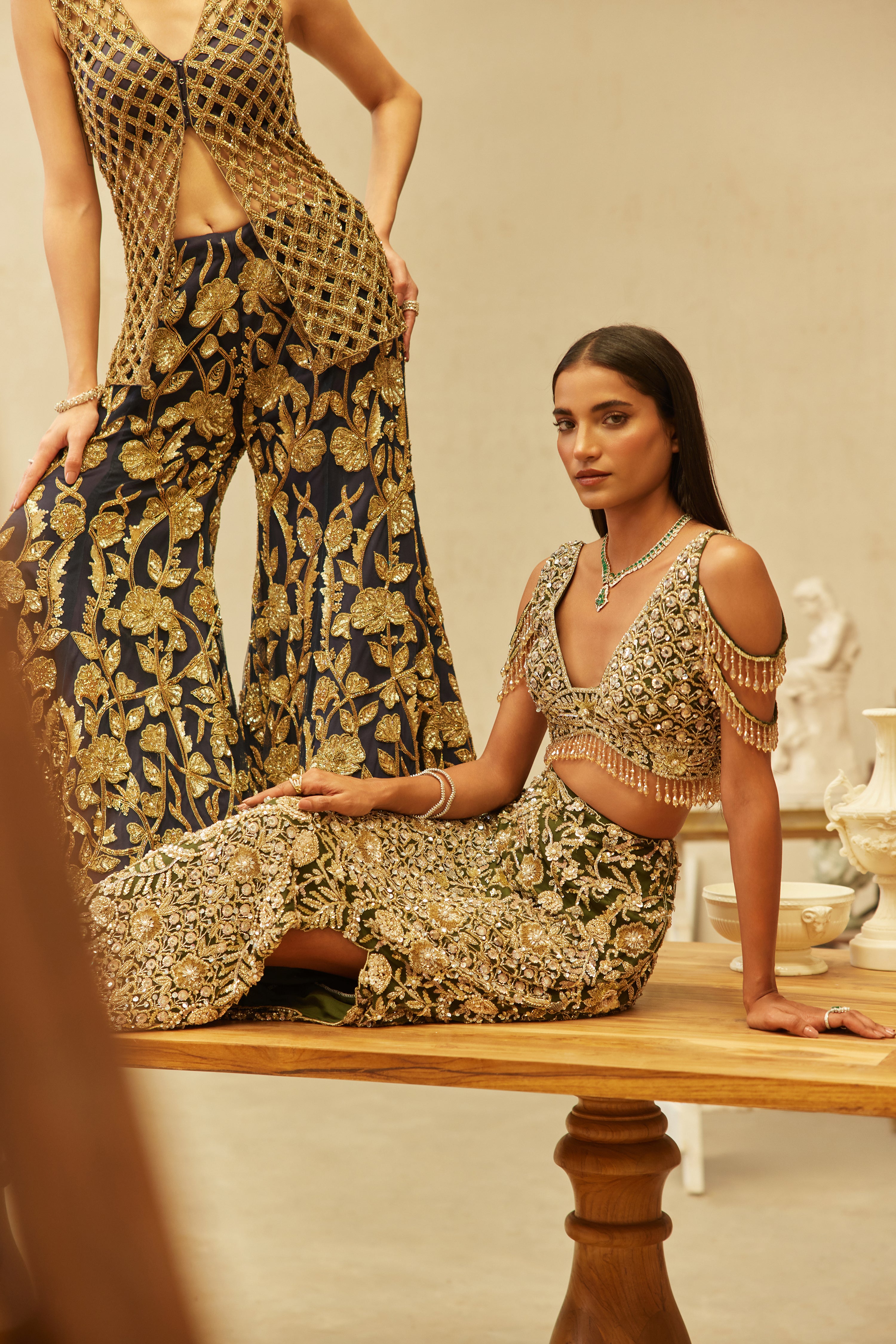 Royal Evergreen Skirt co-ord
