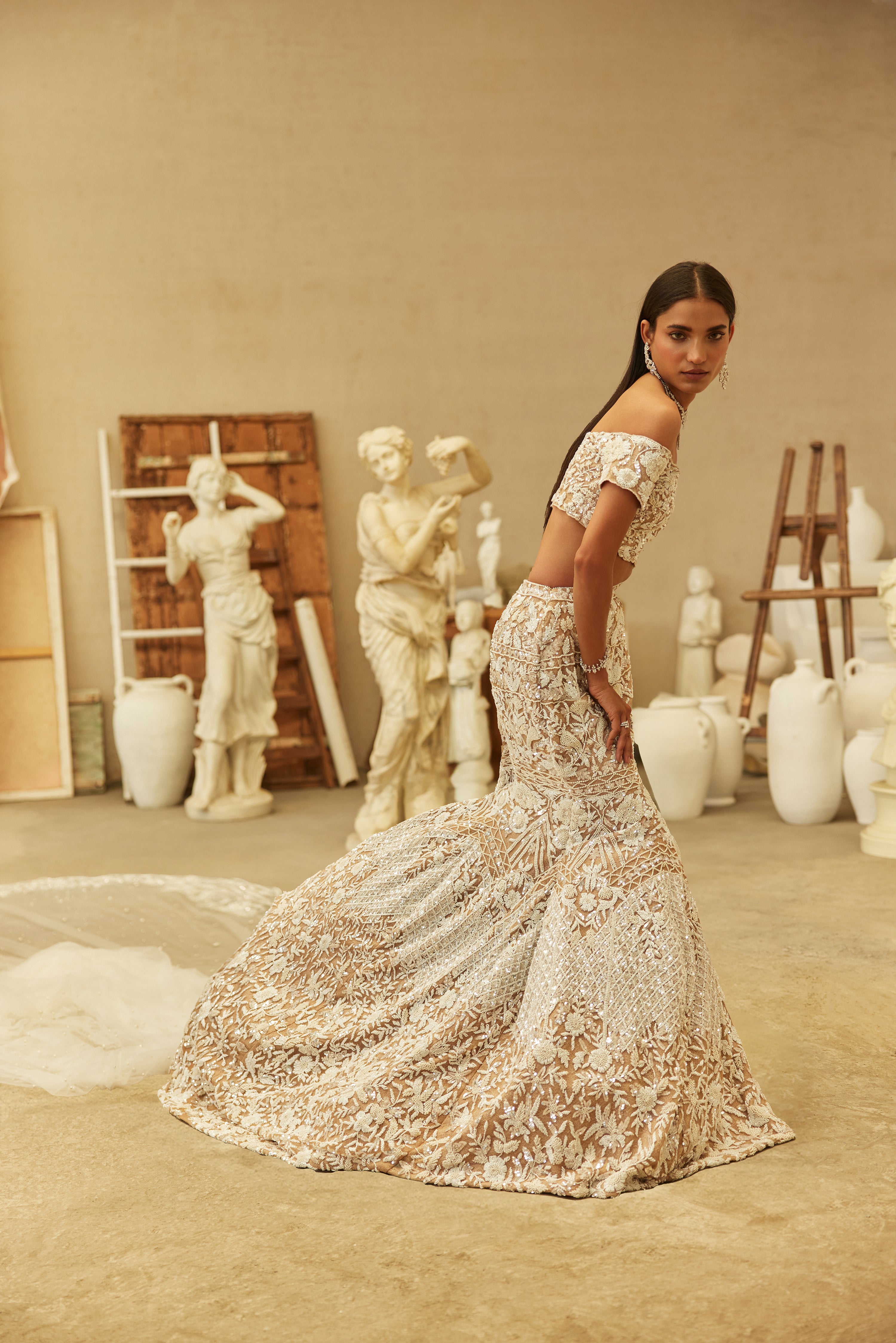 Valeria mermaid lehenga