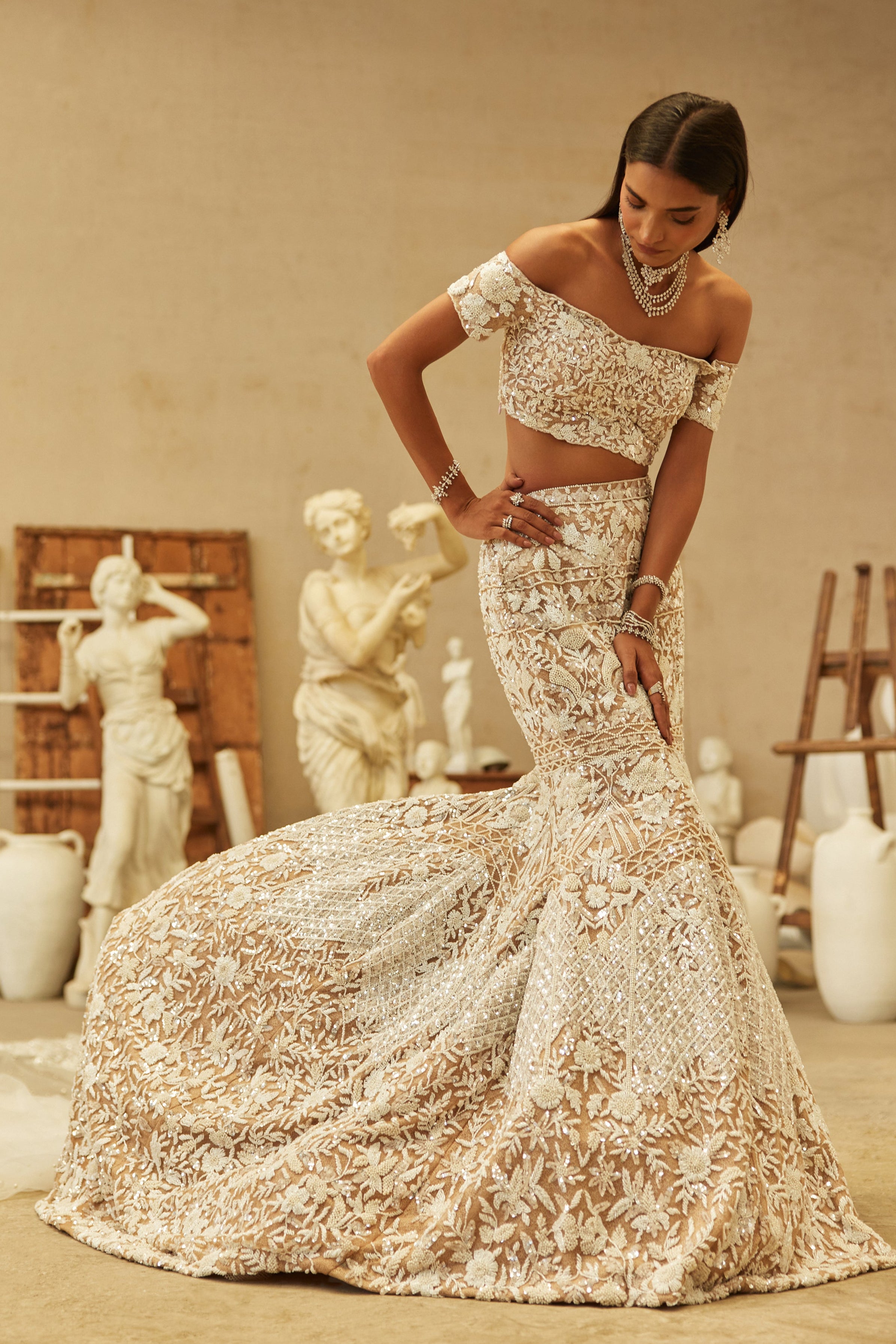 Valeria mermaid lehenga