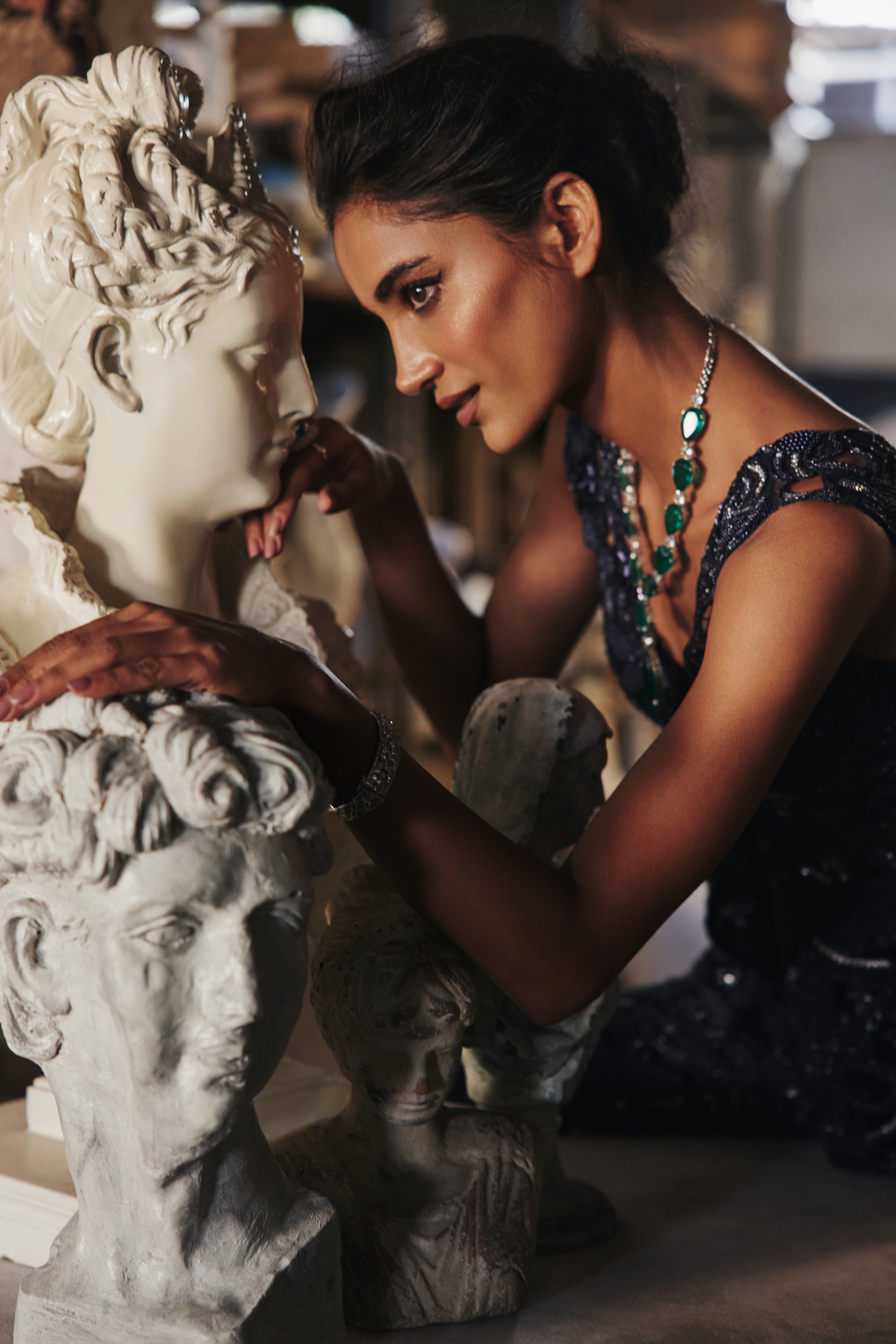 Midnight sapphire sharara