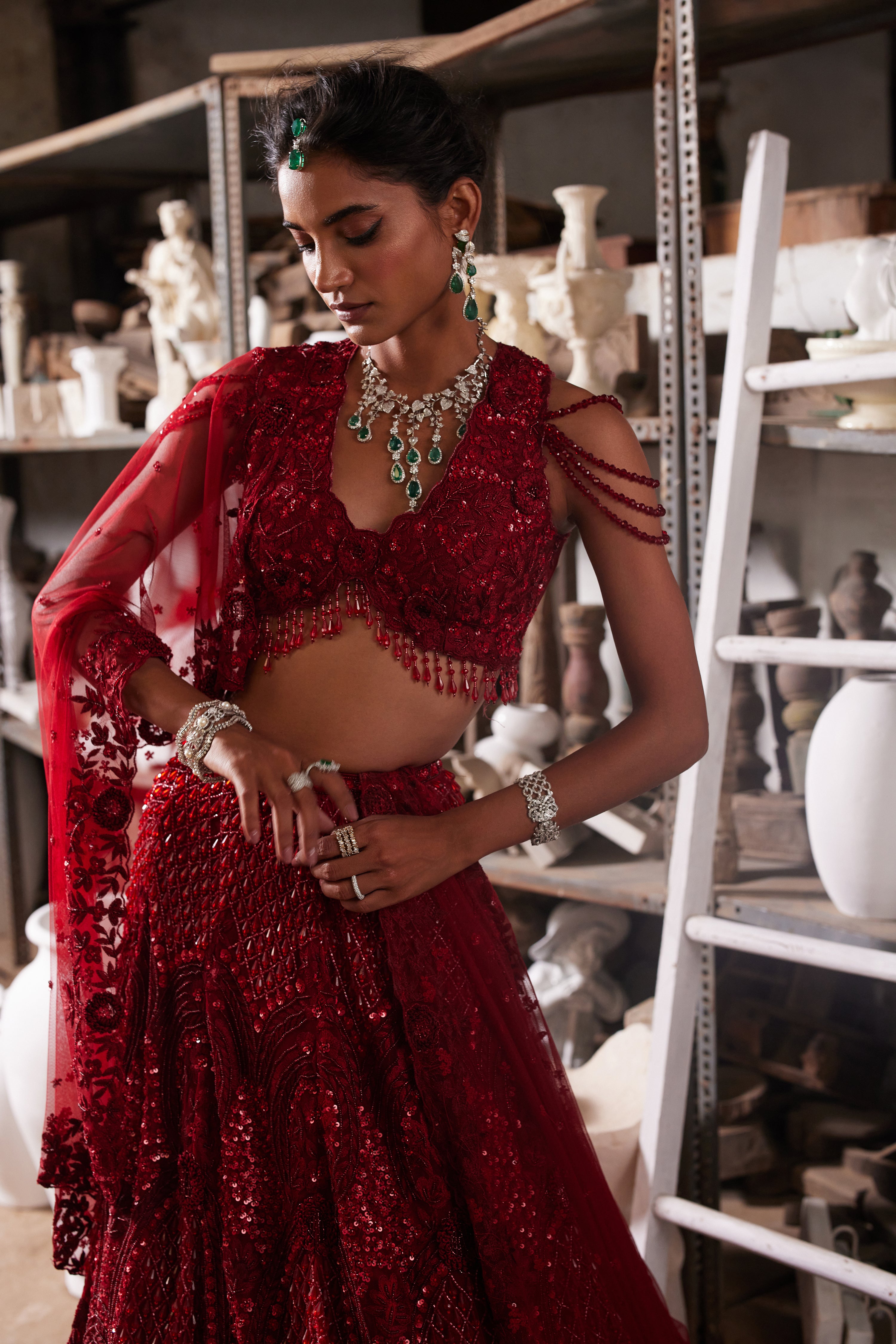 Regal red lehenga