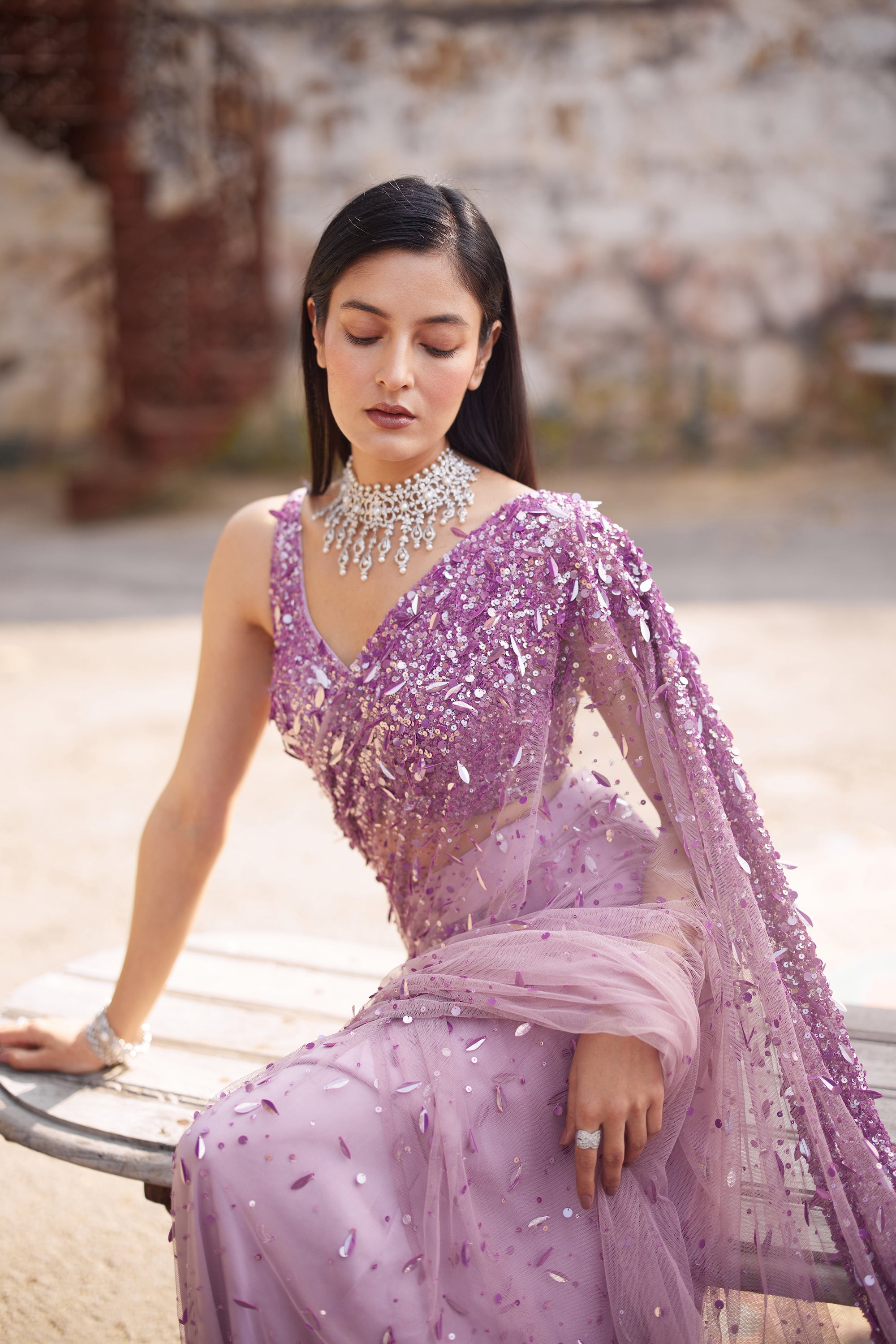 Orchid saree