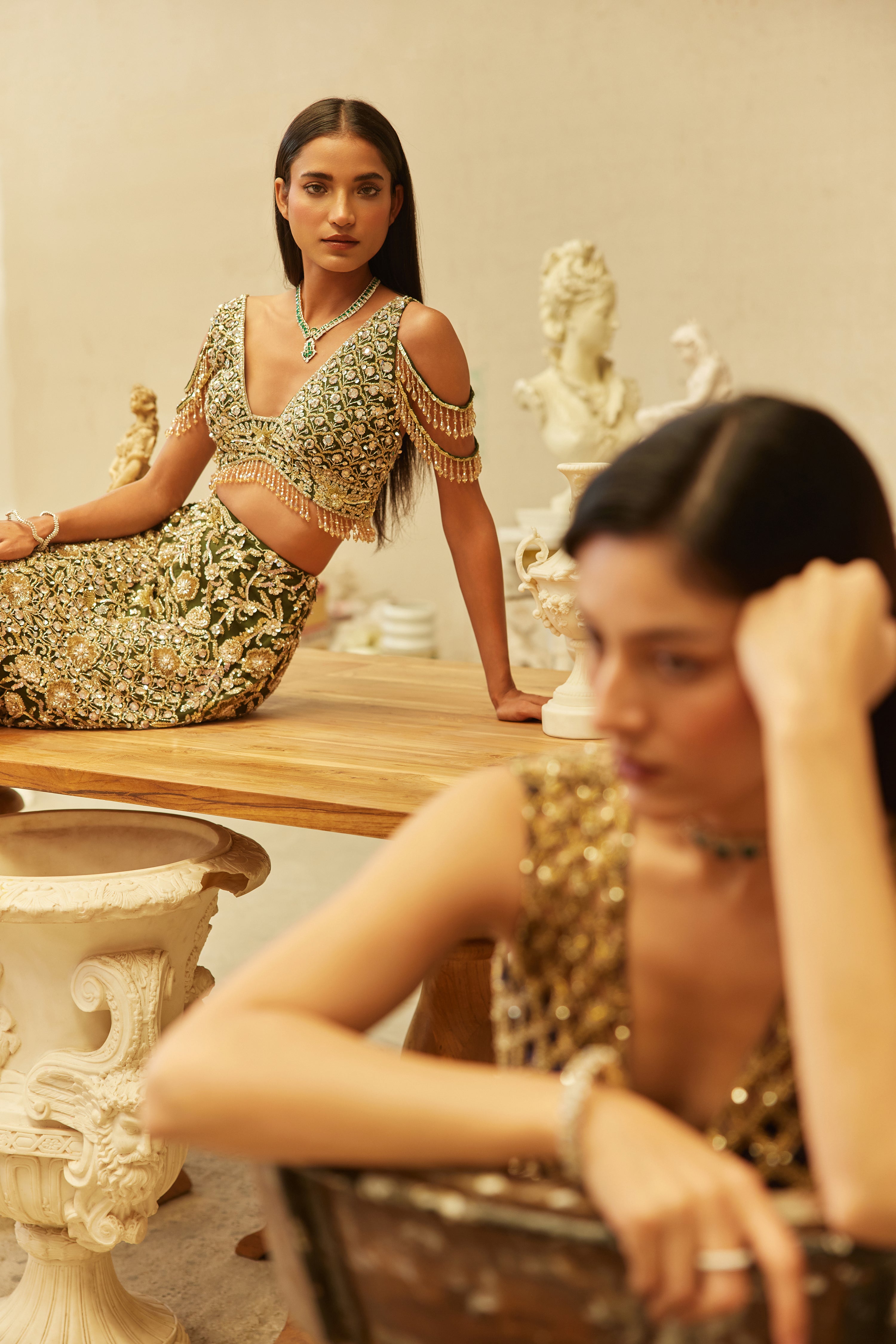 Royal Evergreen Skirt co-ord