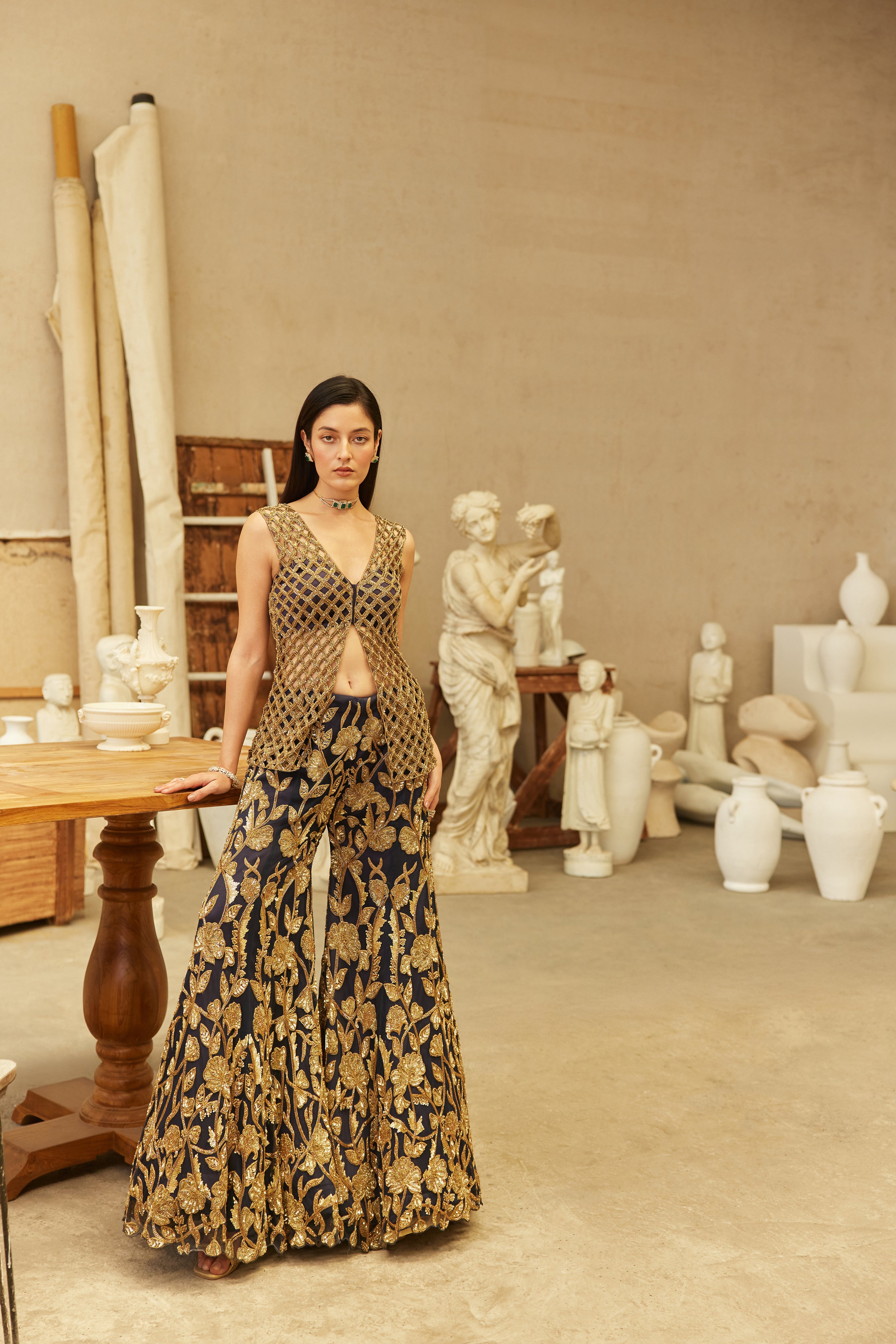 Royal Indigo sharara