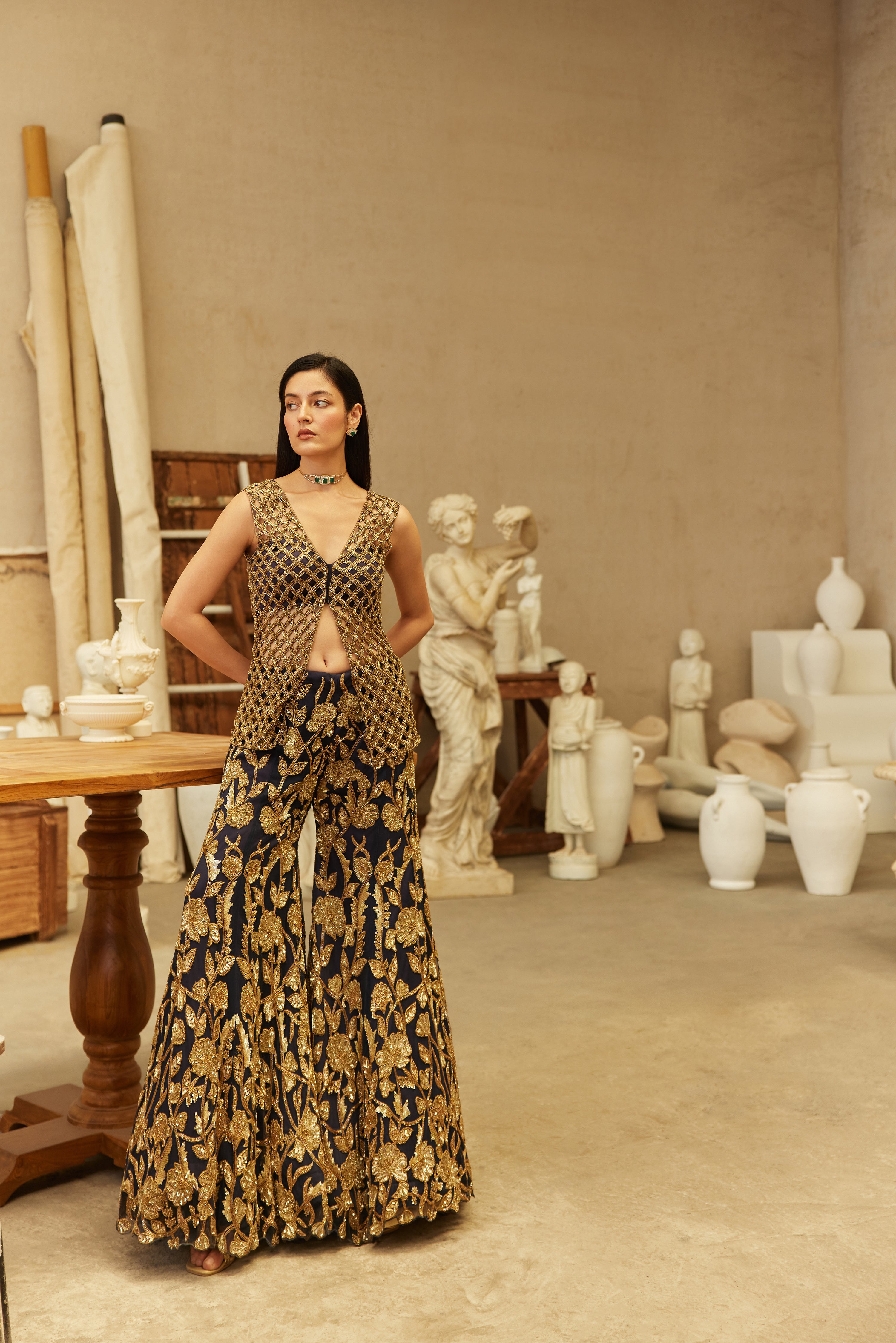 Royal Indigo sharara