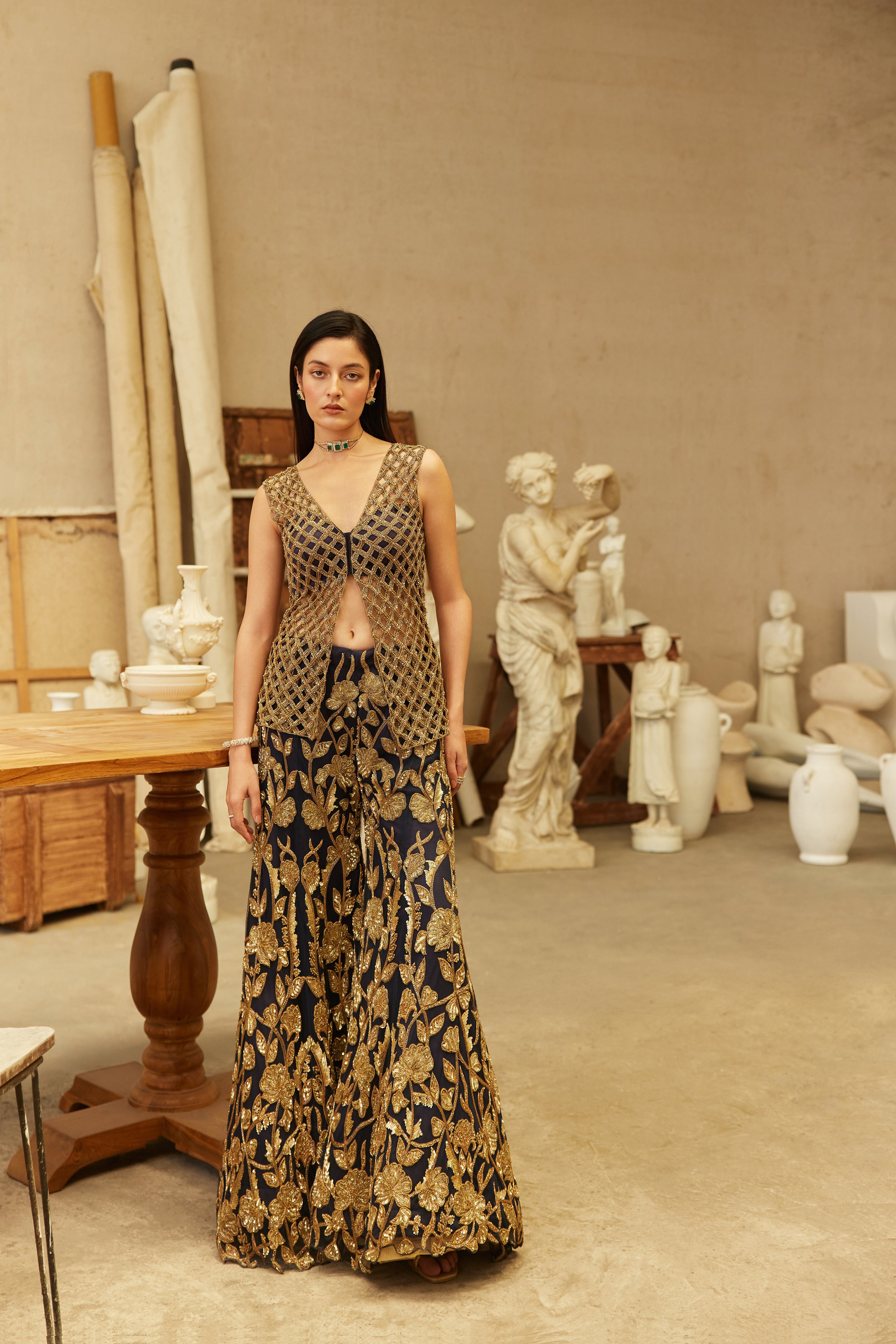 Royal Indigo sharara