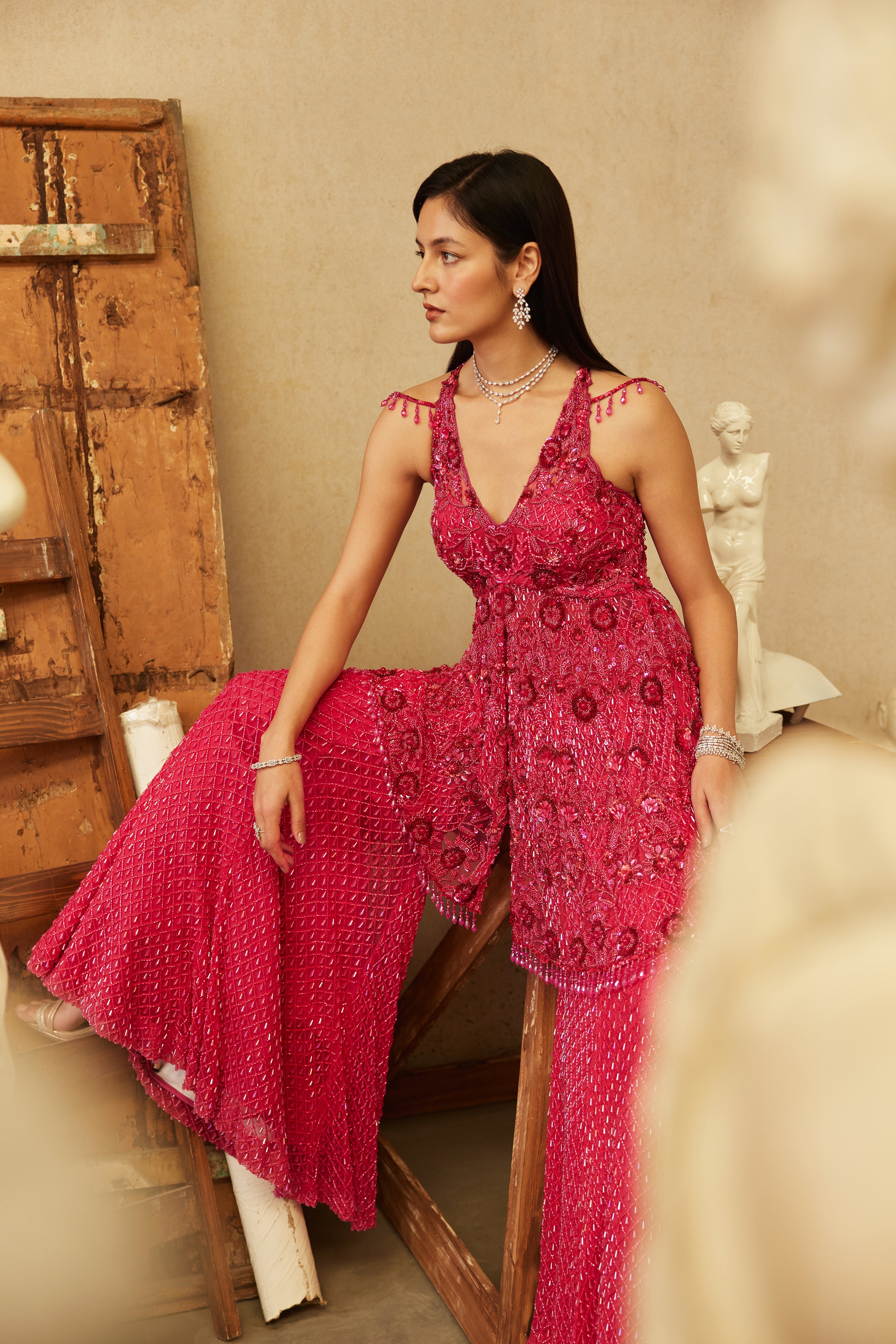 Hot Shot pink sharara