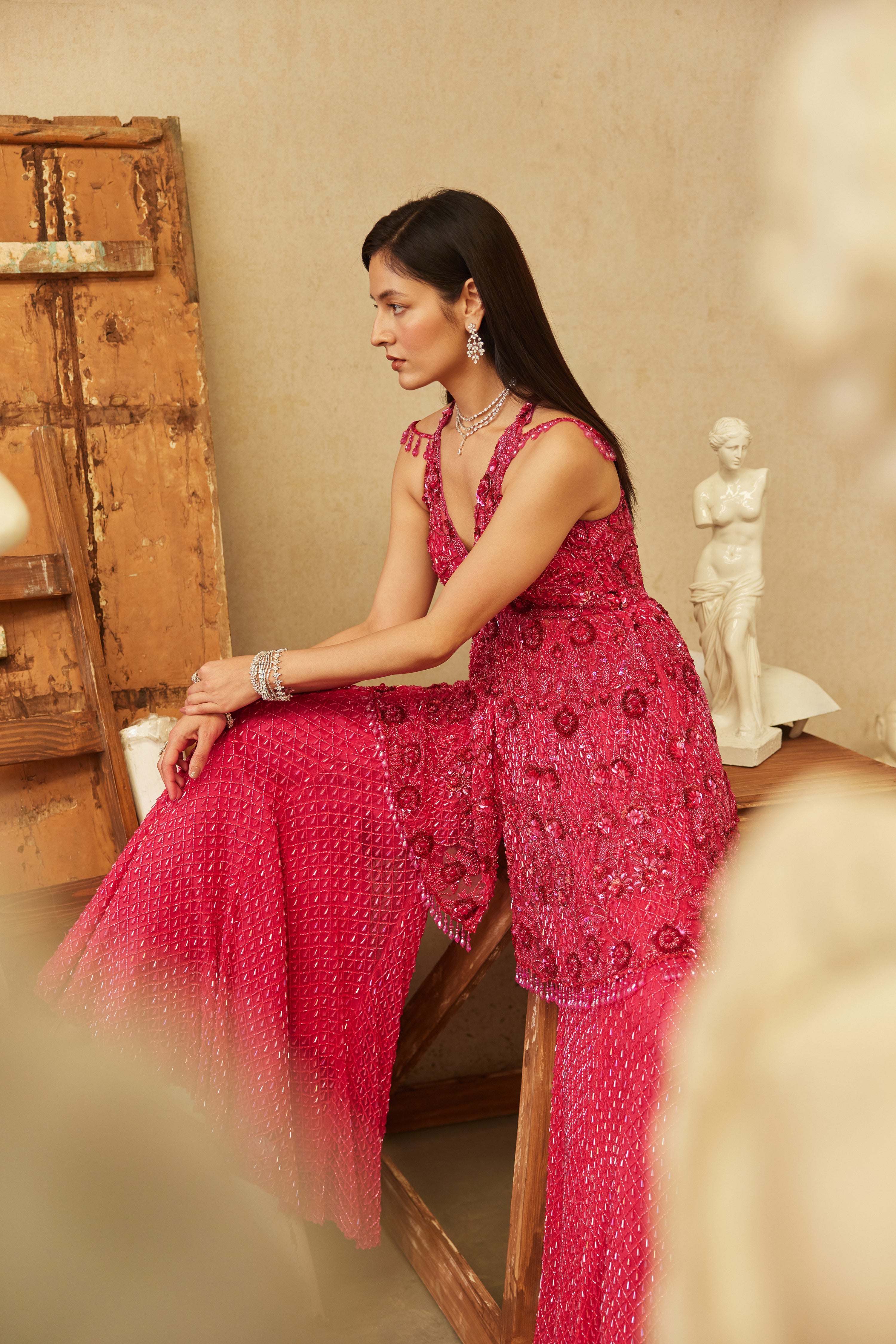 Hot Shot pink sharara