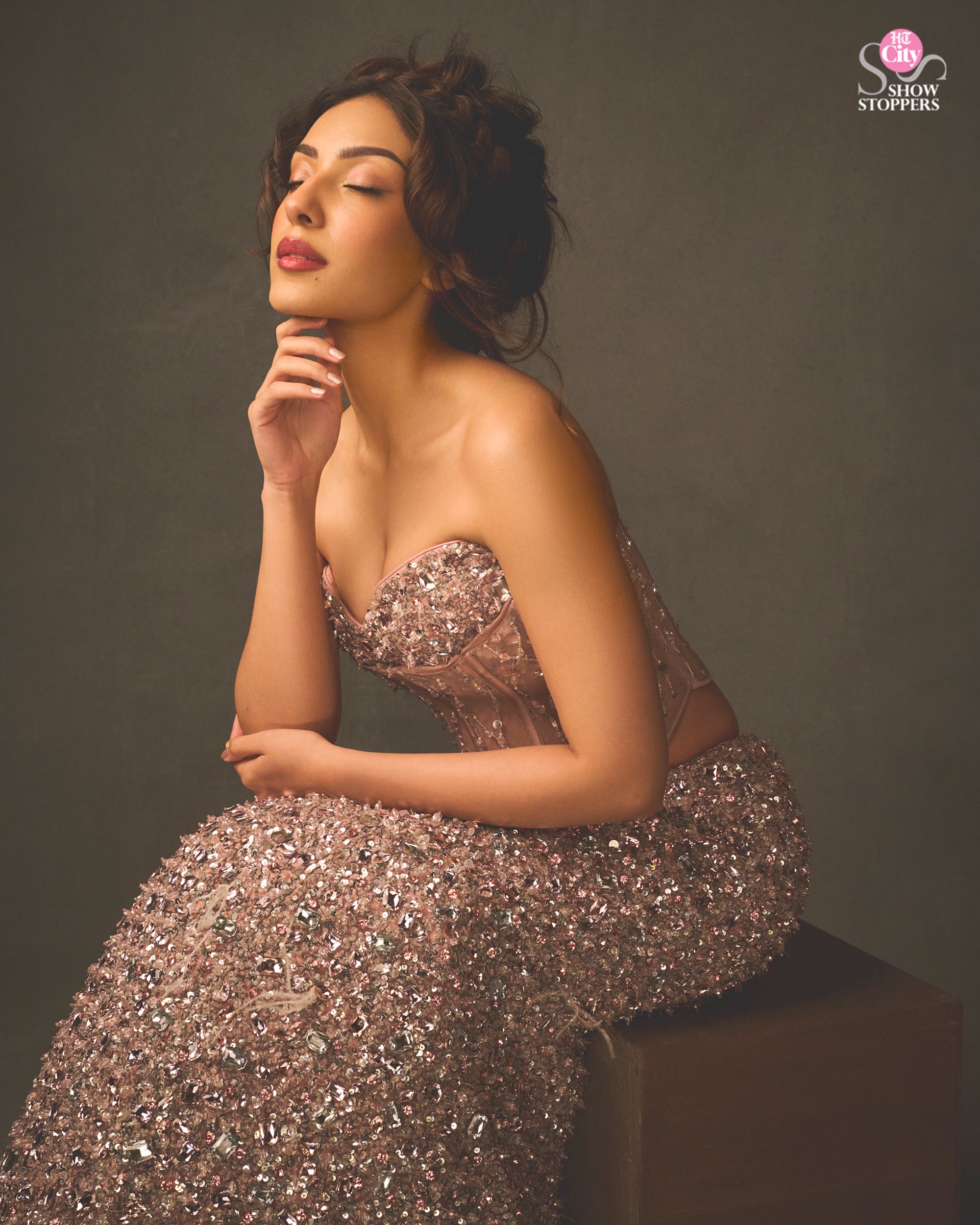 Sahher Bambba in Mandarinfish lehenga