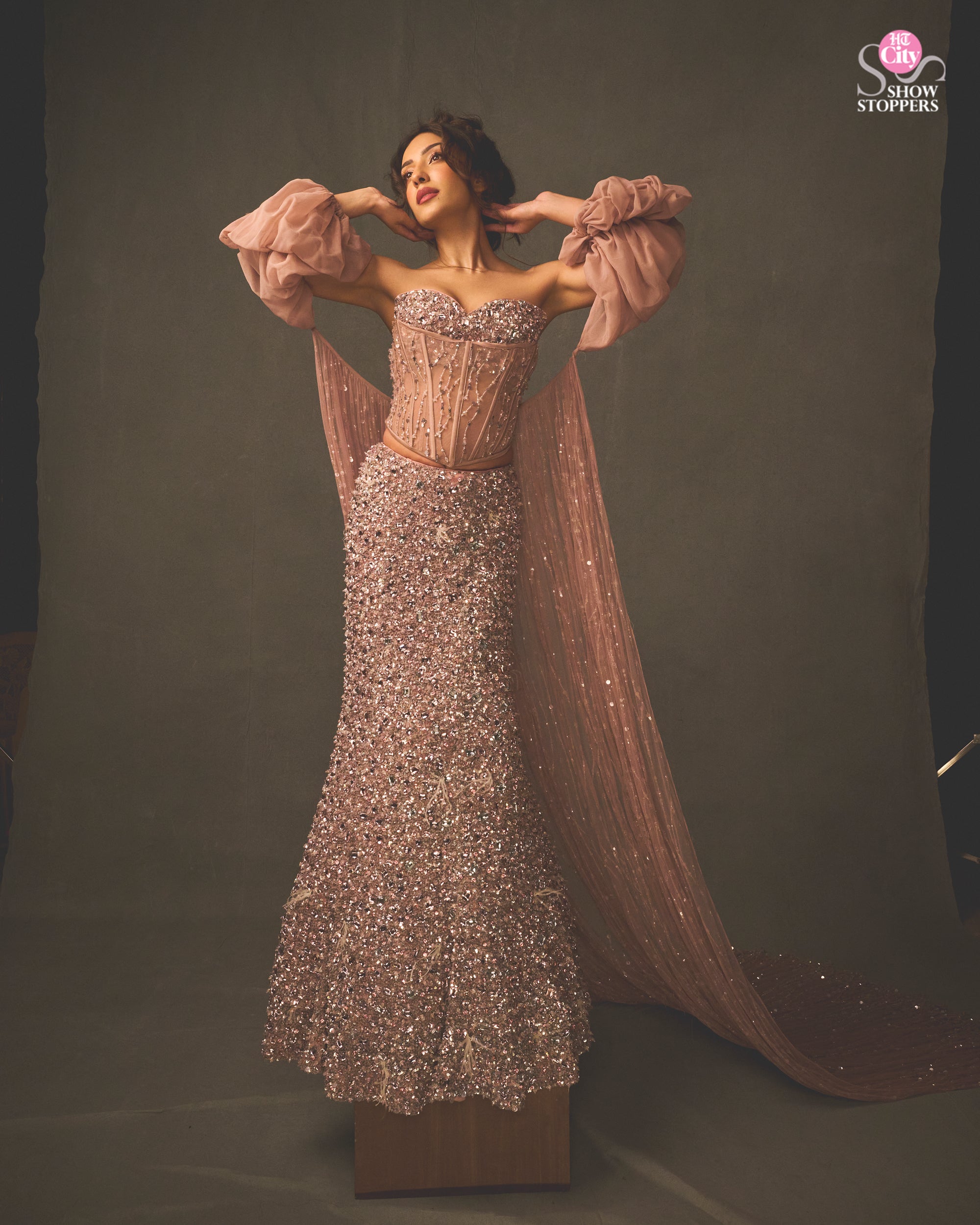 Sahher Bambba in Mandarinfish lehenga