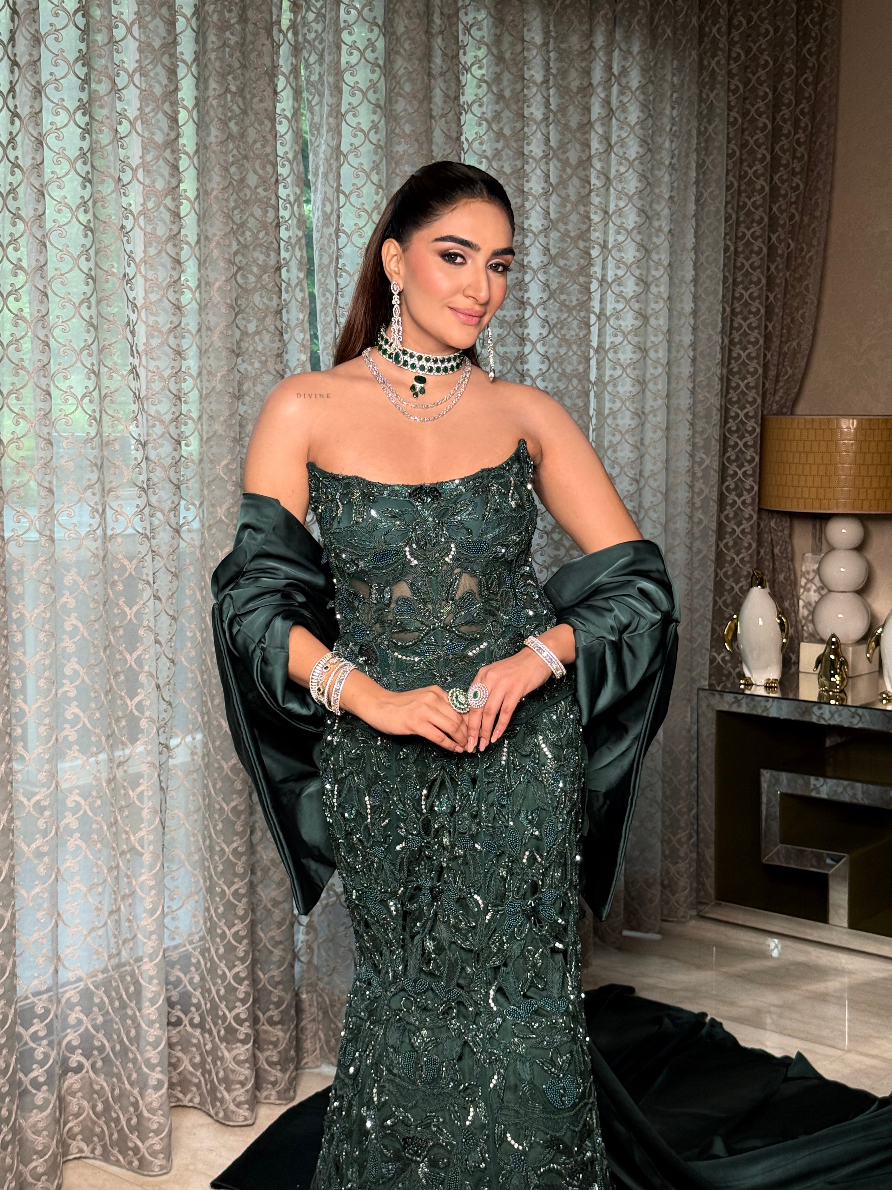 Greenleaf corset mermaid lehenga
