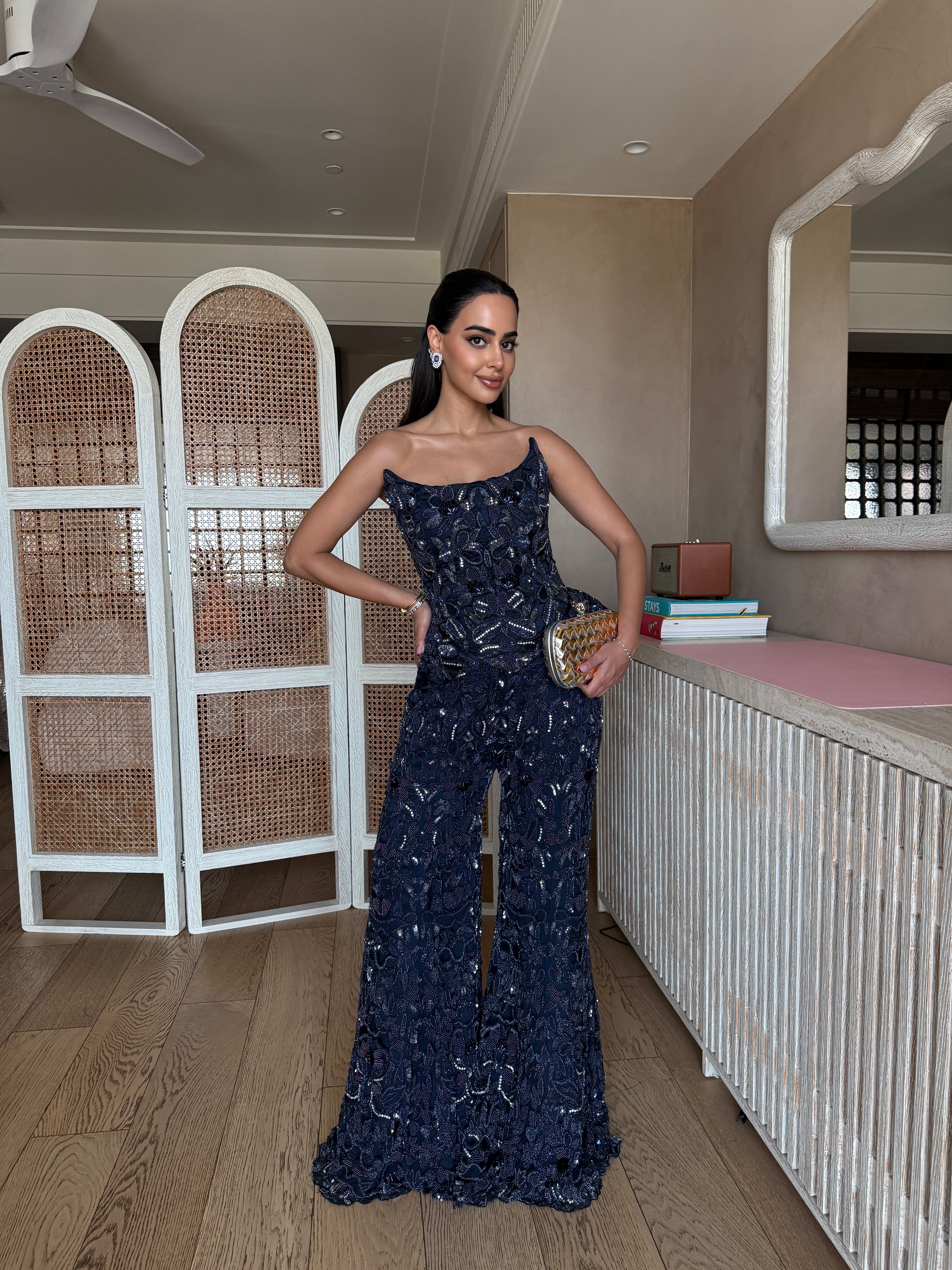 MIDNIGHT CORSET & SHARARA SET