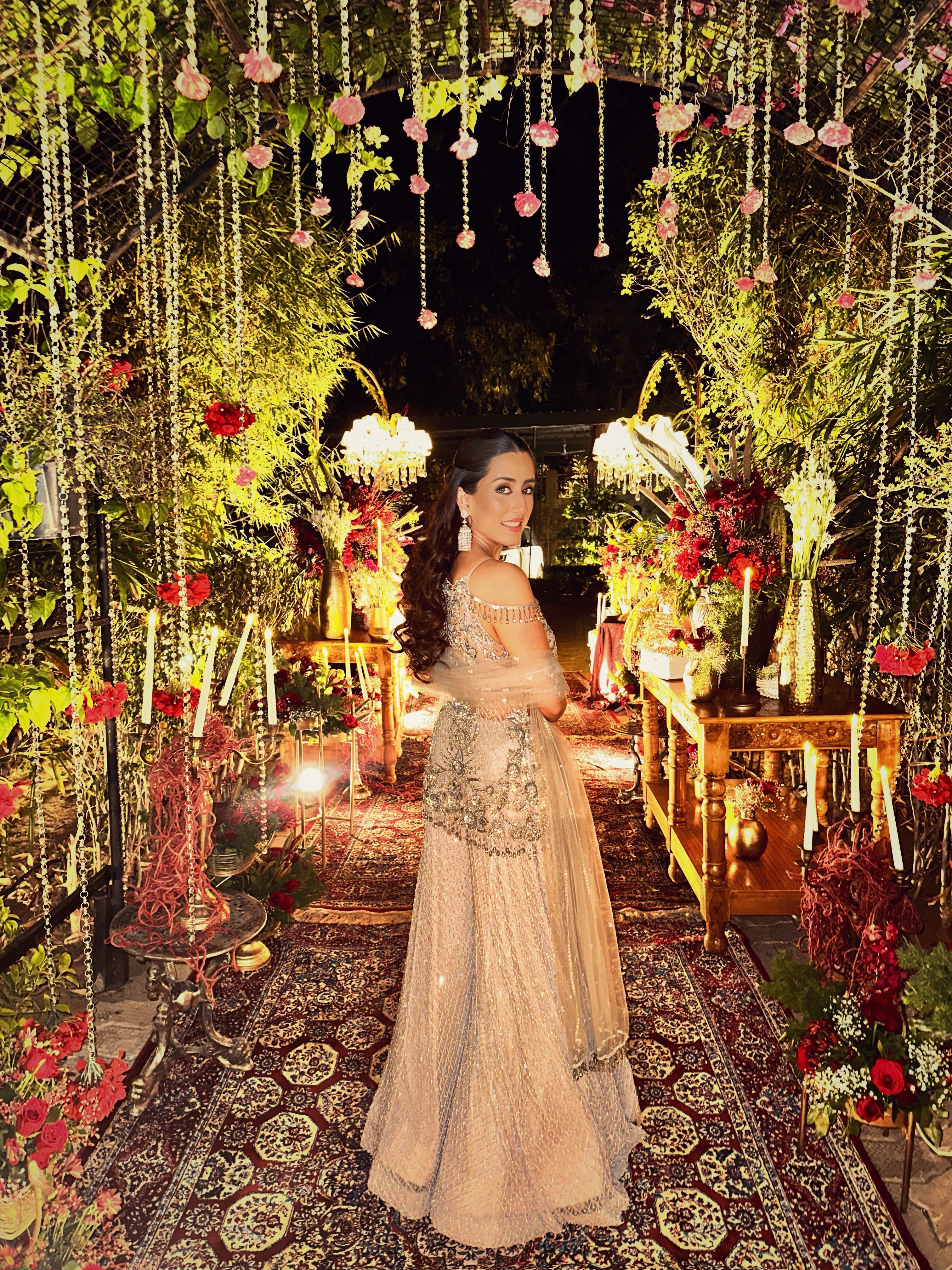 Upasna ghai in silver sharara set