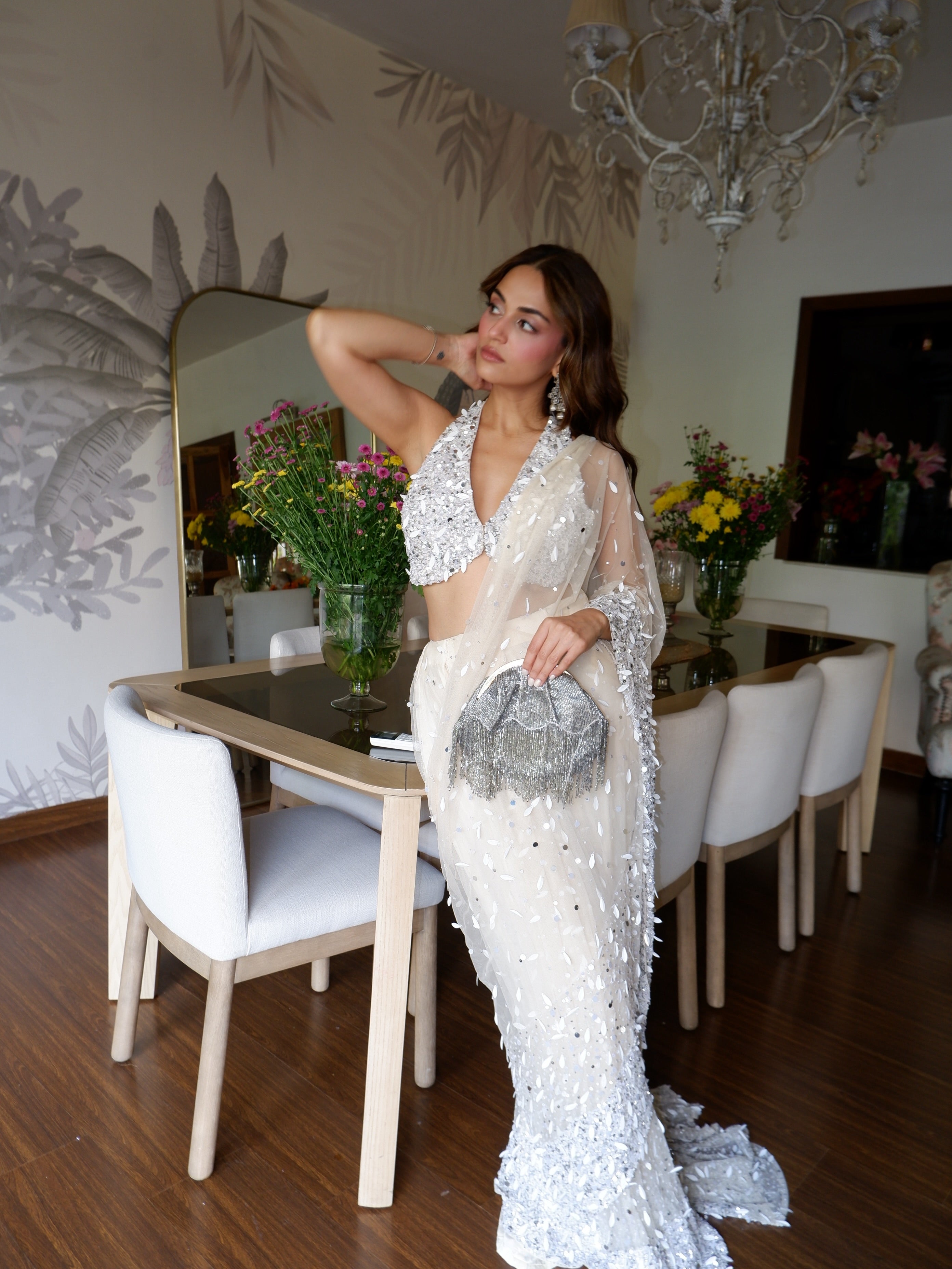 DOVE SEQUIN SARI