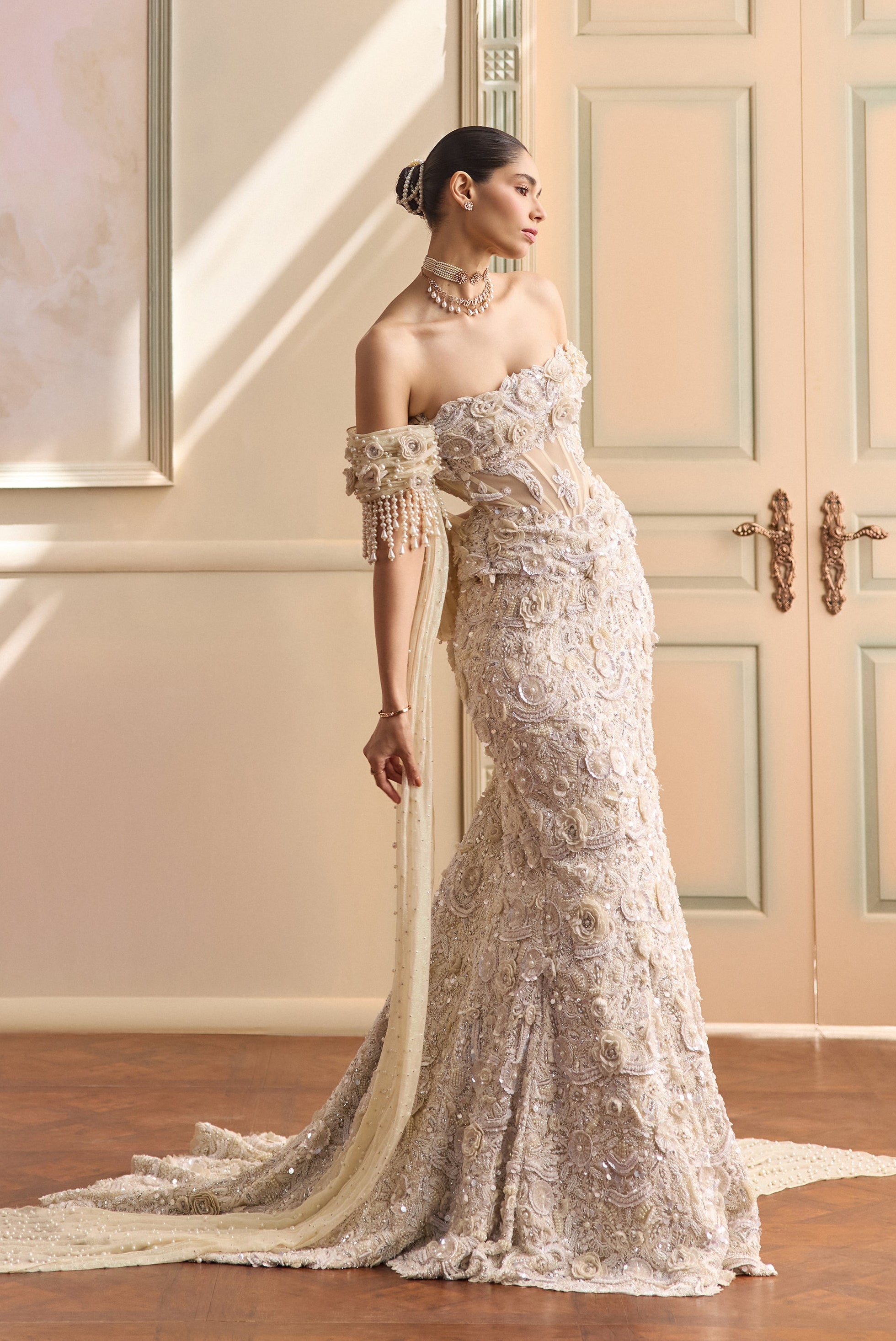 Gardenia- Ivory Mermaid lehenga