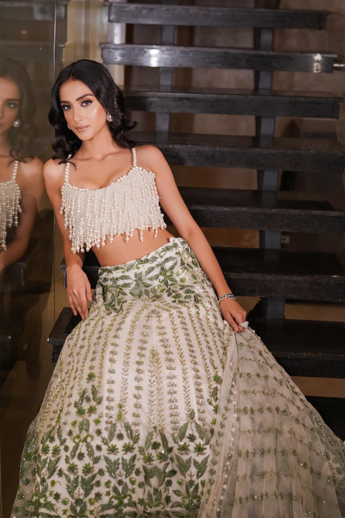 Pearl Floral Lehenga