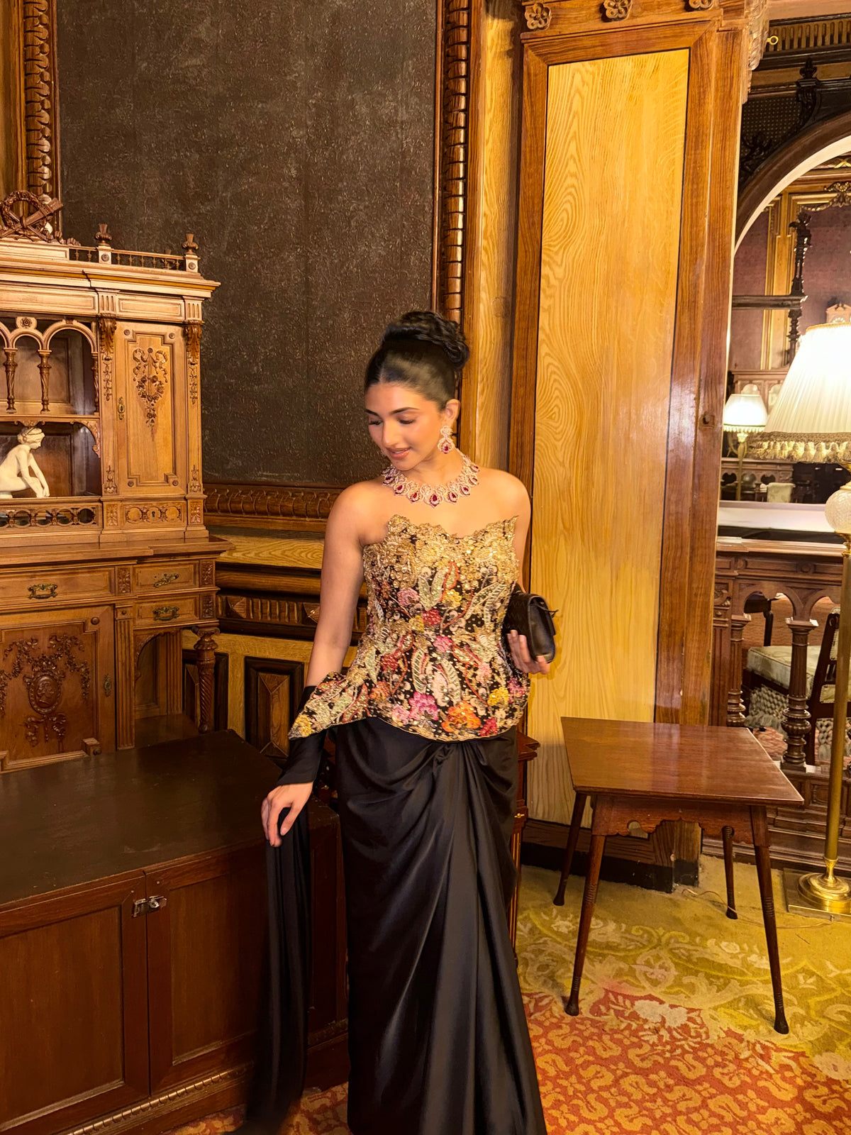 ESHA RAO IN SECRET GARDEN CORSET AND LEHENGA