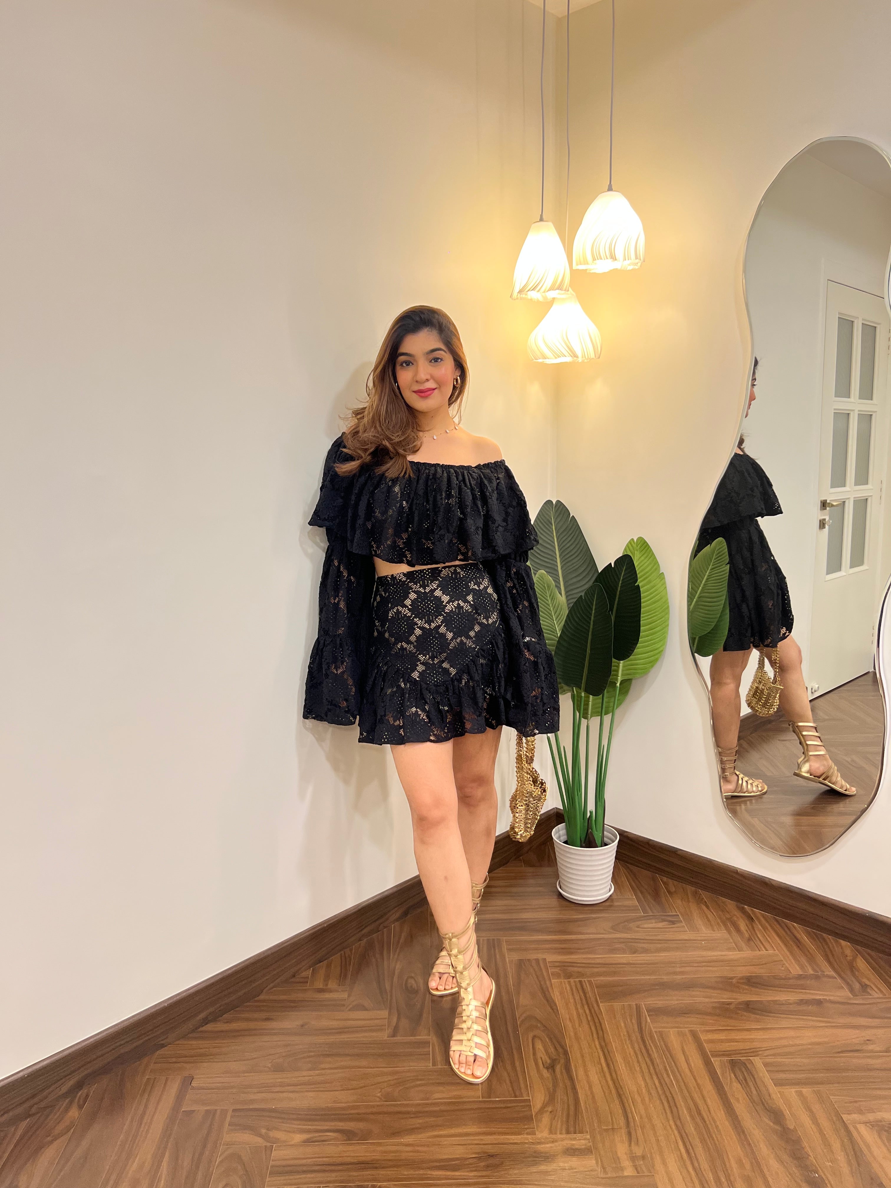 Srishti Chabbria in Lace set