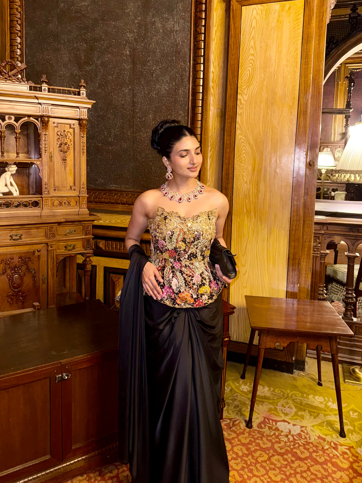 ESHA RAO IN SECRET GARDEN CORSET AND LEHENGA