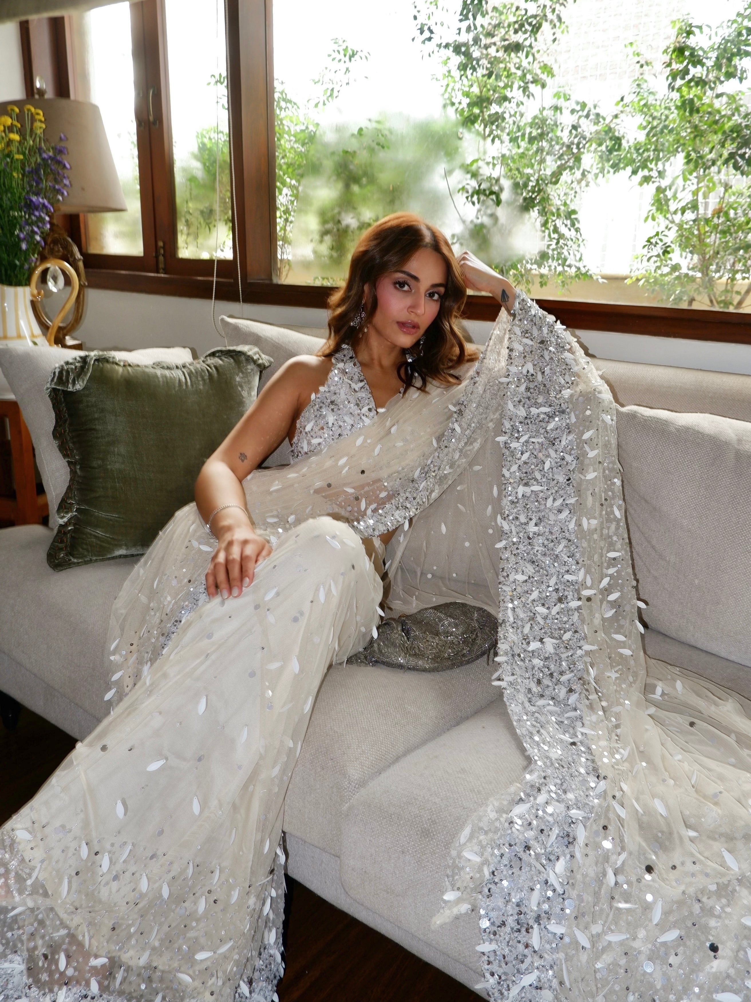 DOVE SEQUIN SARI