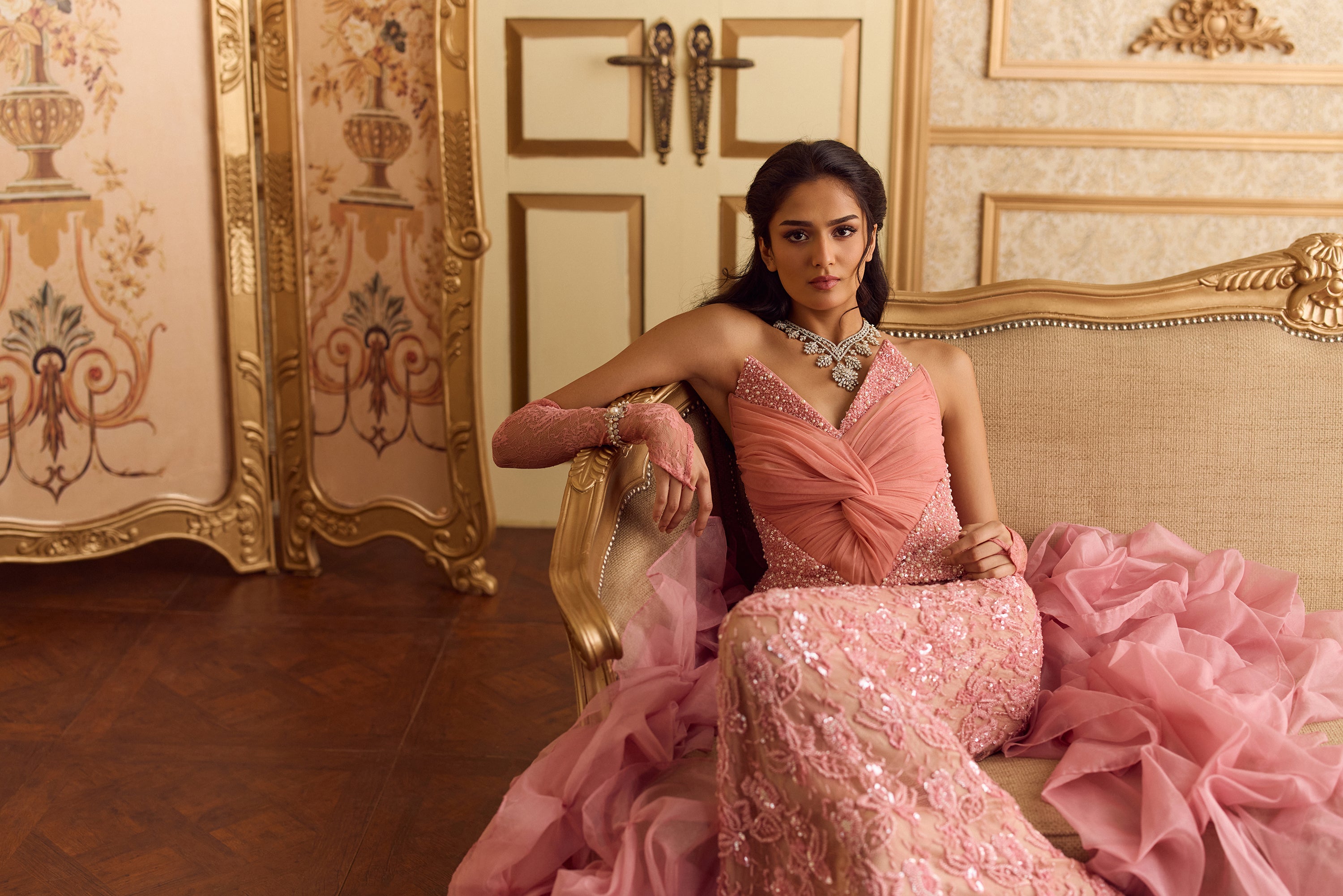 La vie en rose corset Gown