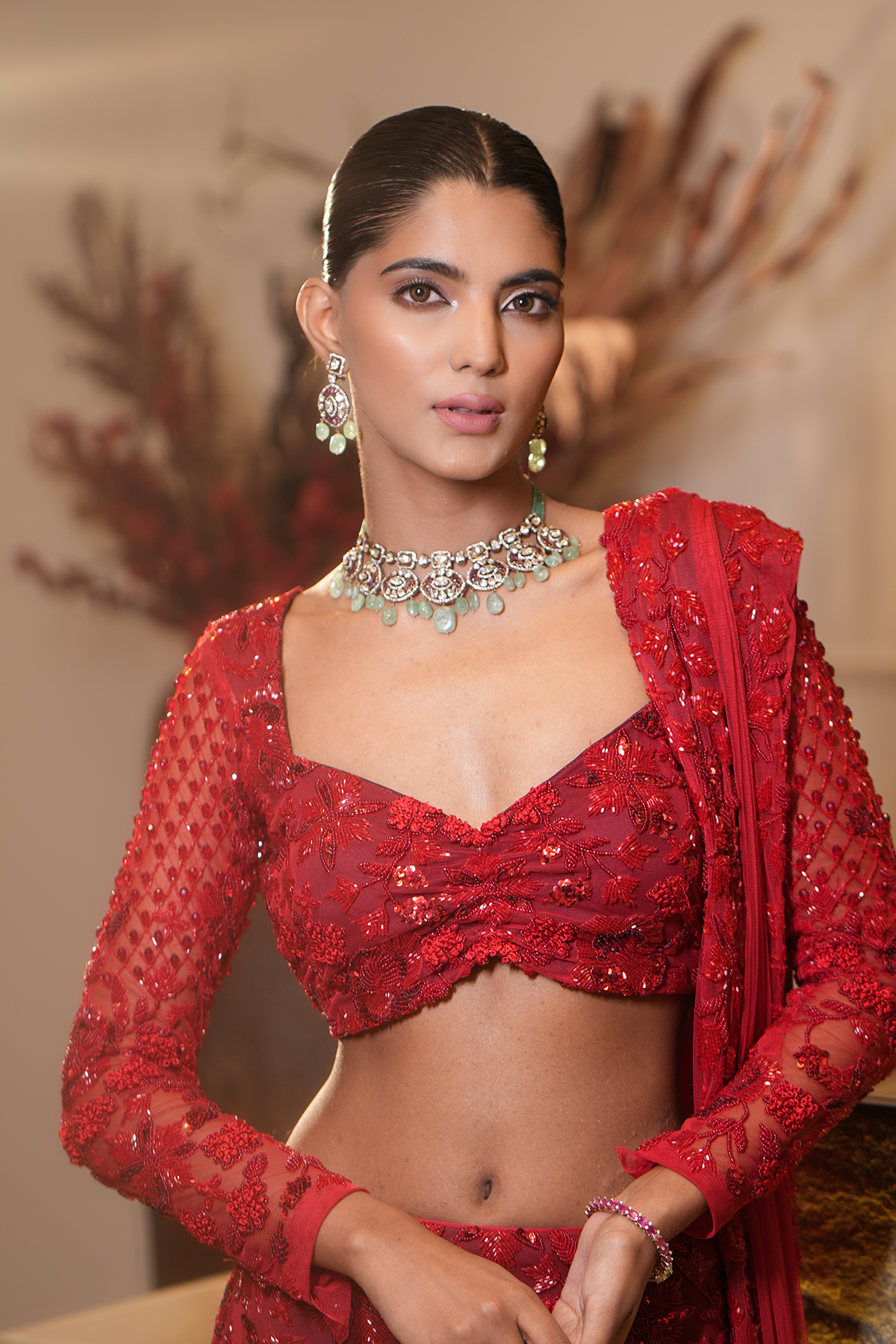 Scarlet Lehenga