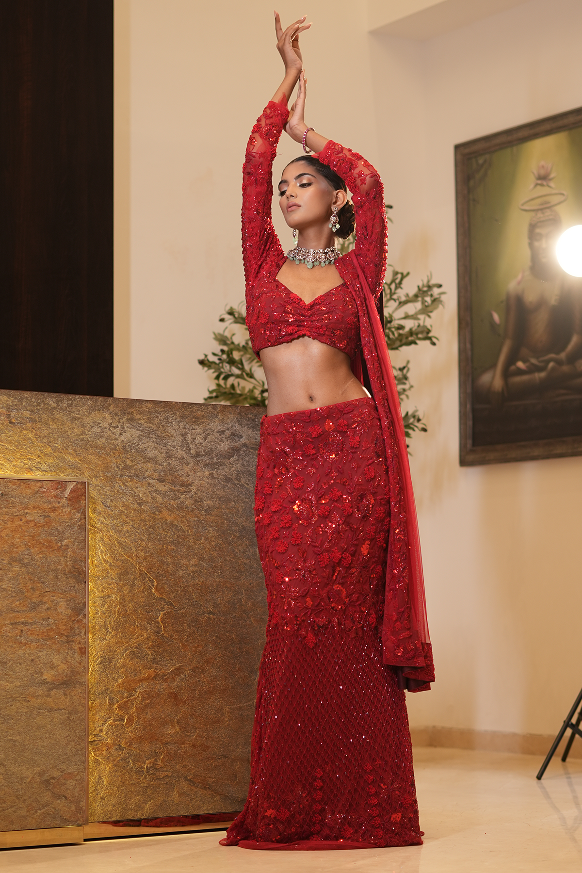 Scarlet Lehenga